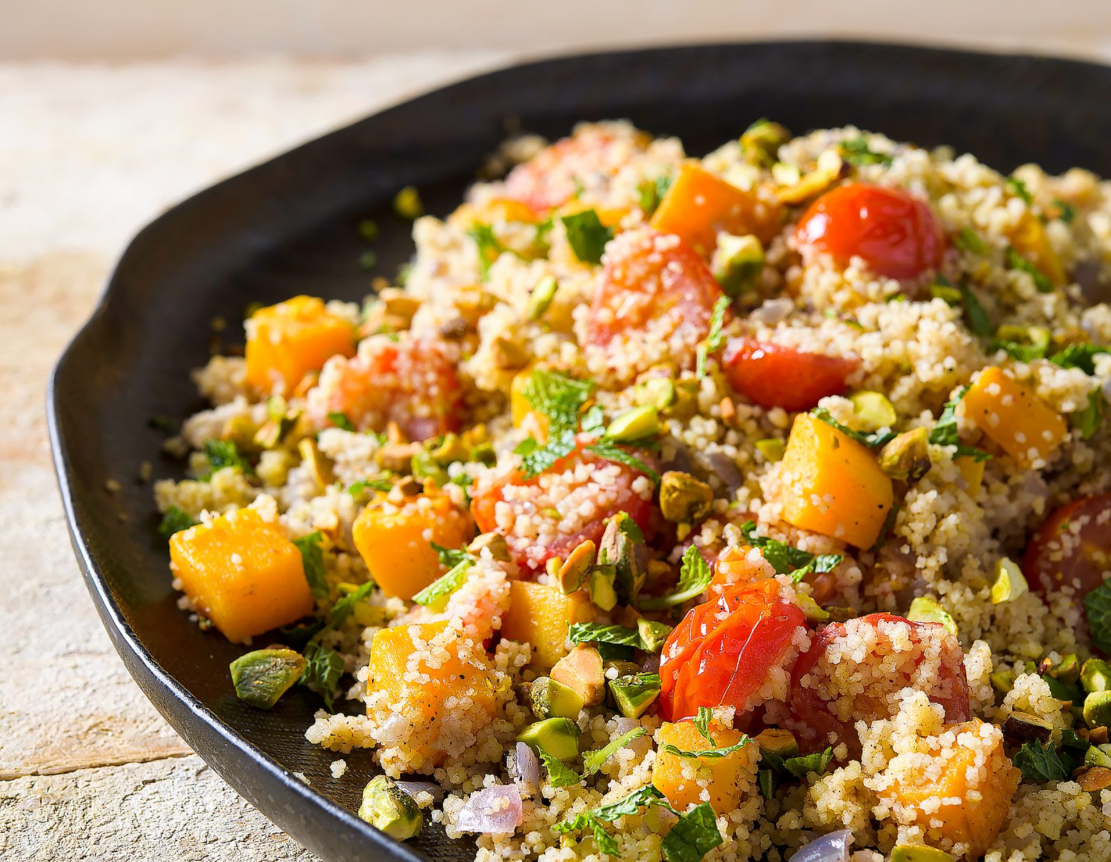 Spiced Couscous Pistachio Butternut Squash