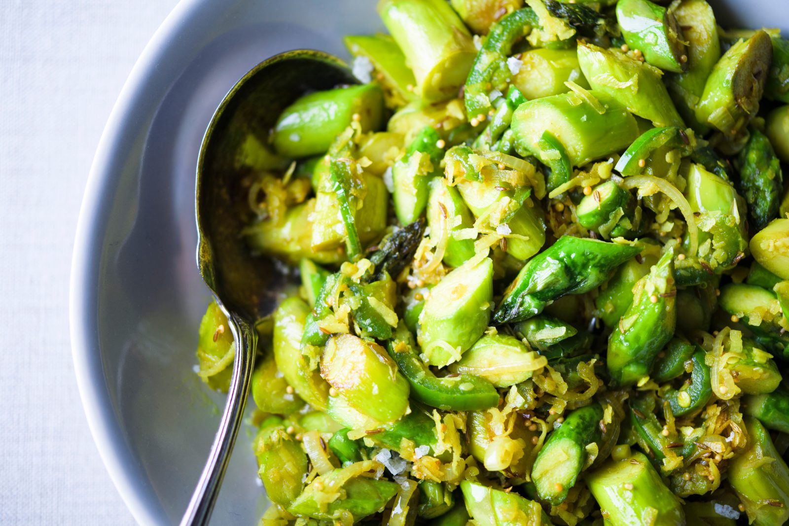 Spiced Stir Fried Asparagus Coconut