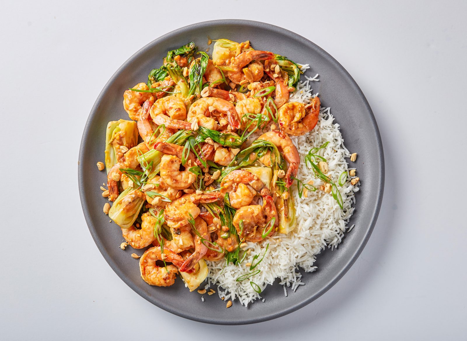 Spicy Peanut Sesame Stir Fried Shrimp