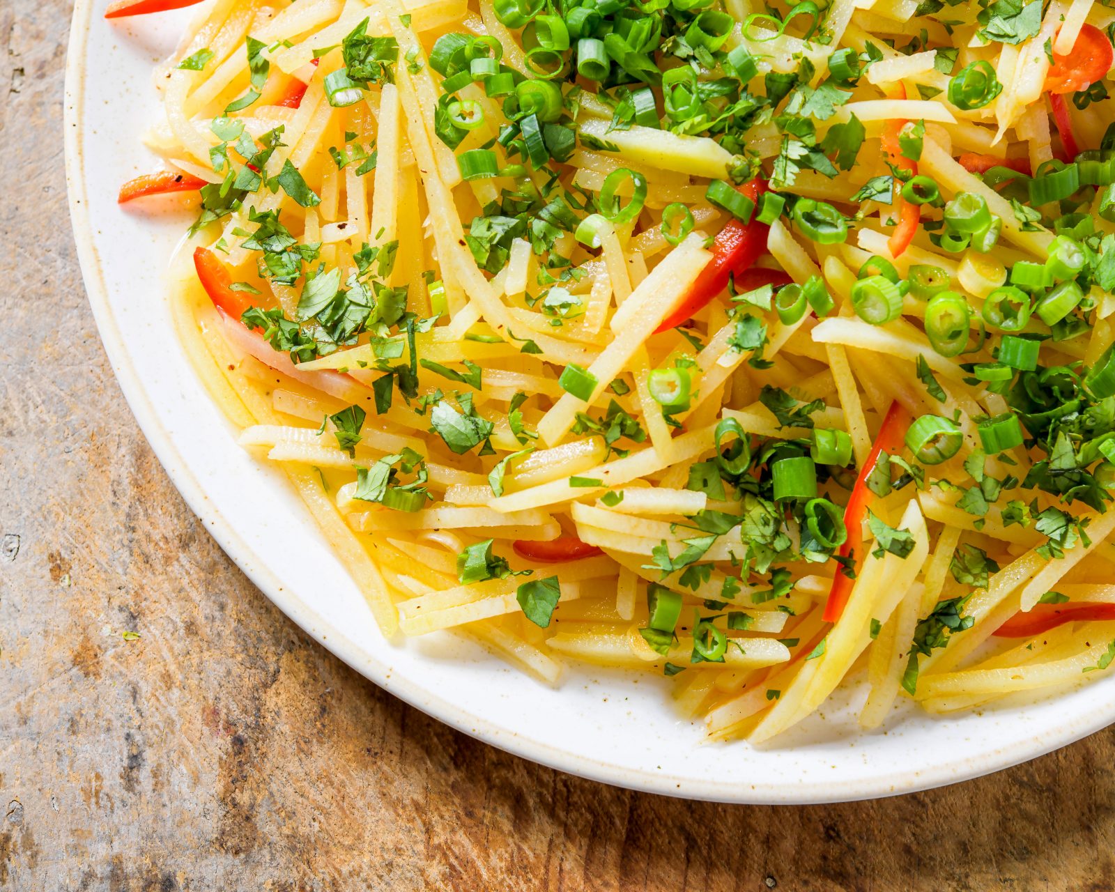 Spicy Sour Julienned Potato Salad Sichuan Pepper