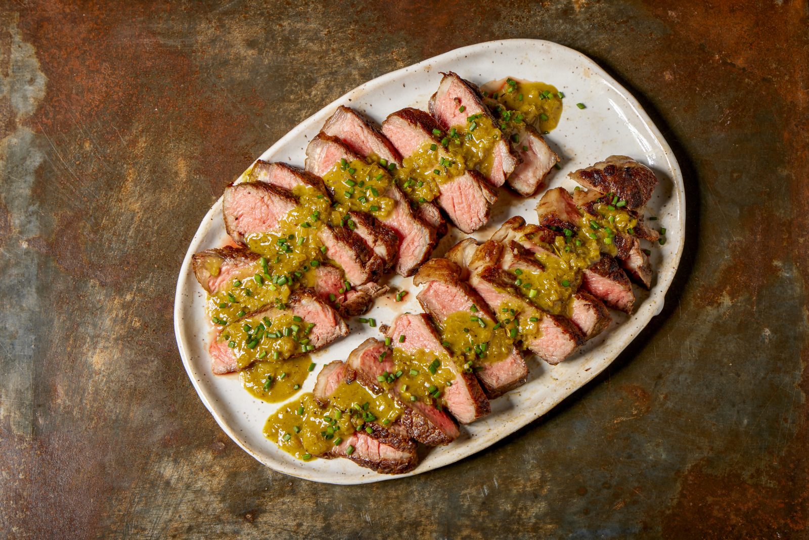 Steak Curried Shallot Butter Sauce