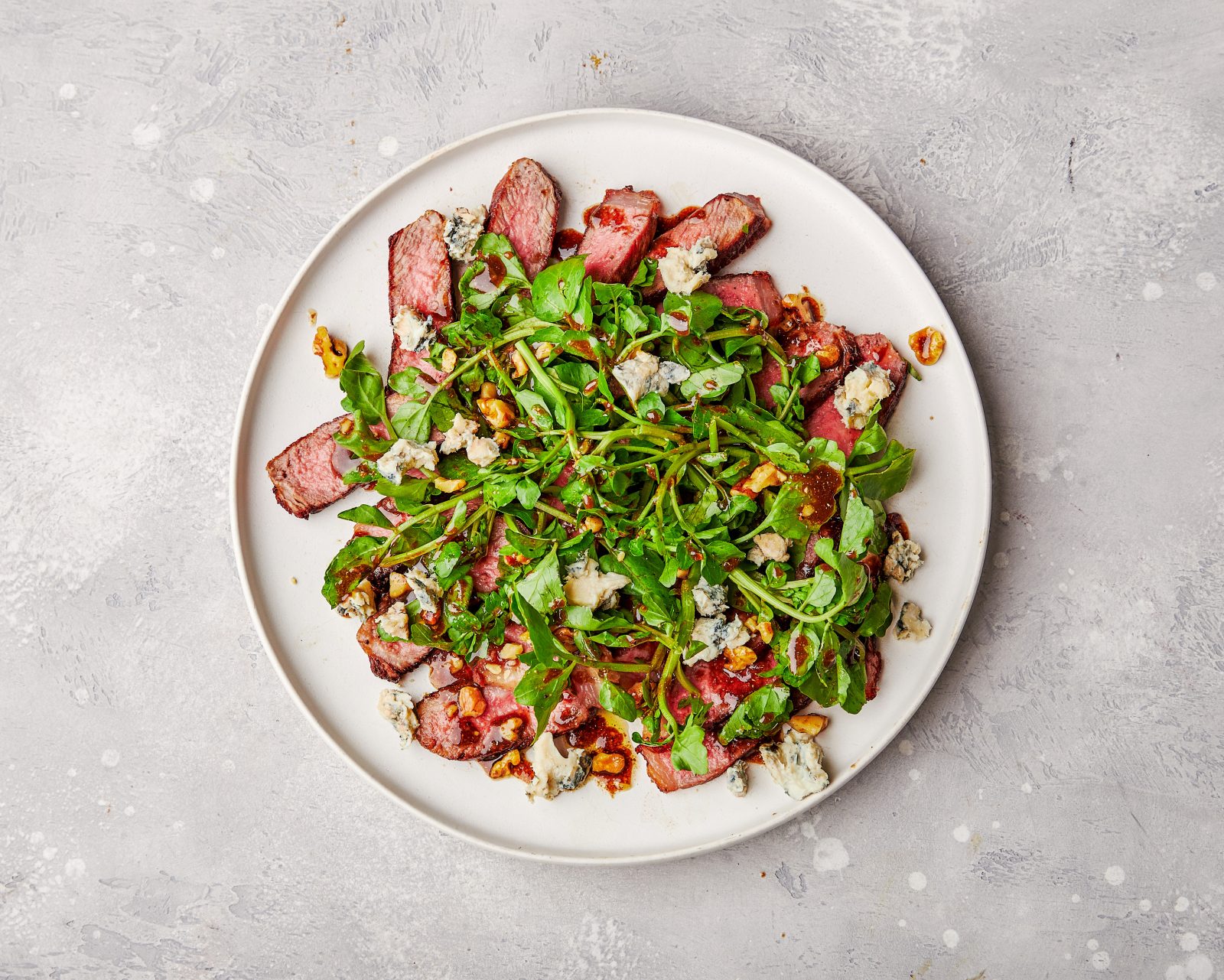 Steak Salad Walnuts Pomegranate Molasses Blue Cheese