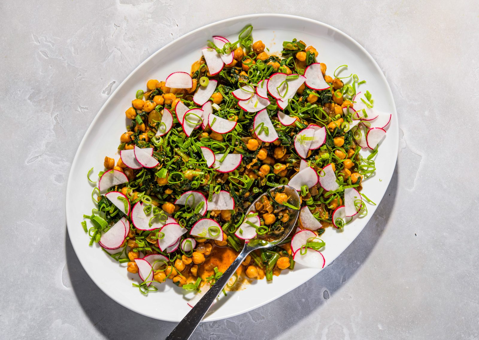Stewed Spinach Chickpeas Lemon