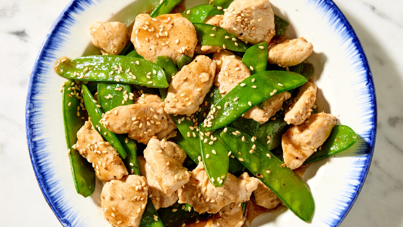 Stir Fried Ginger Chicken with Snow Peas