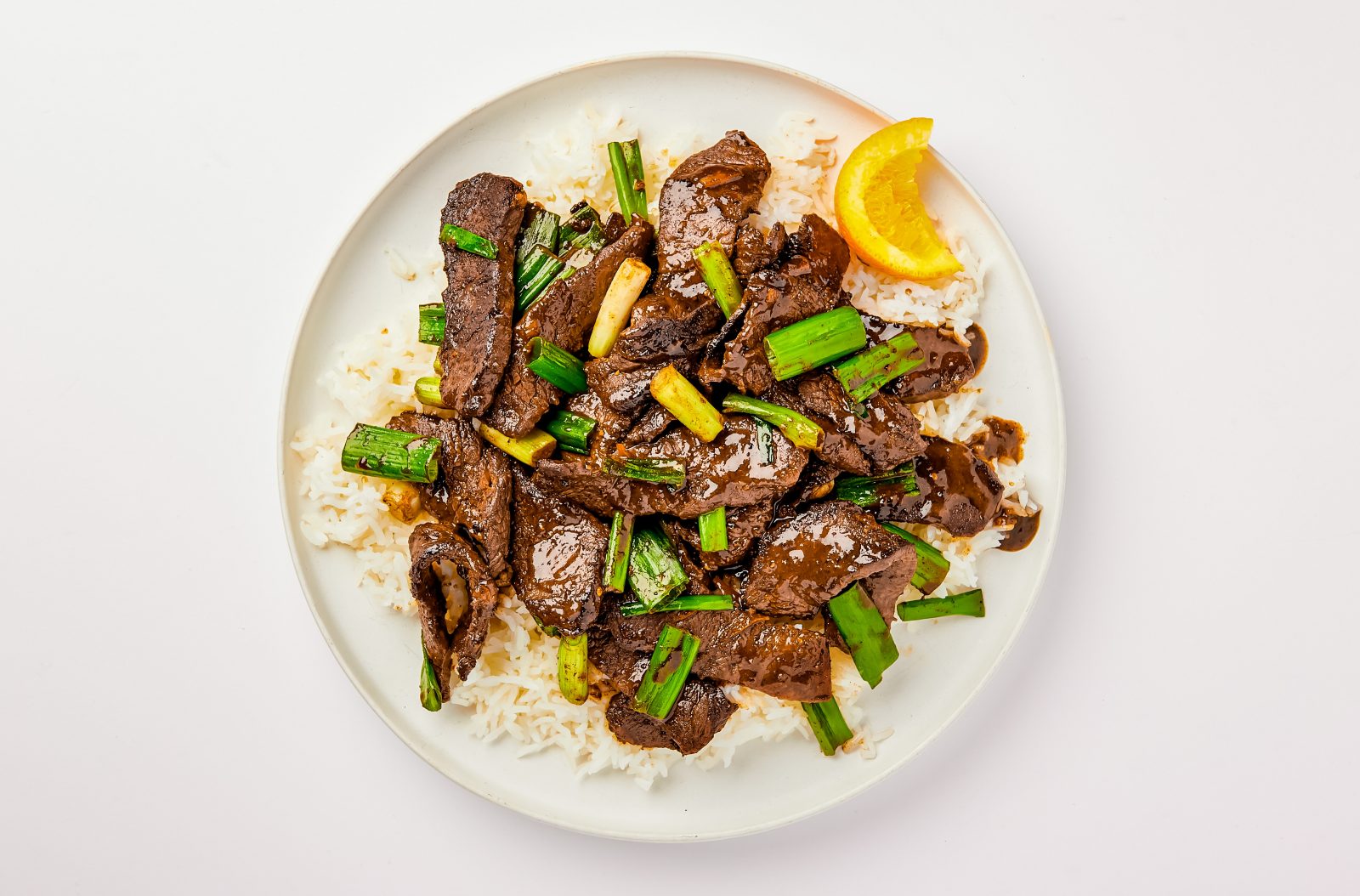 Stir Fried Orange Beef Scallions