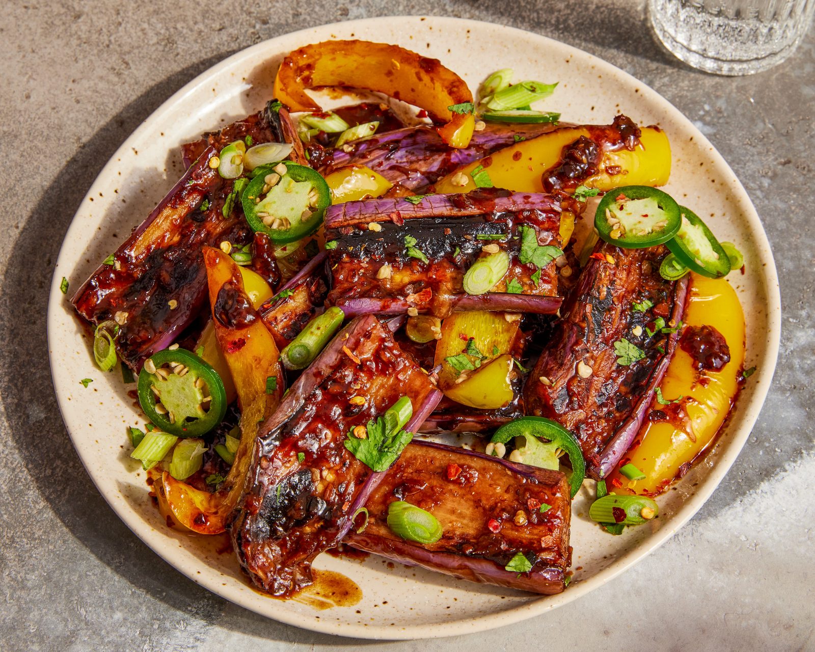 Stir Fried Peppers Eggplant Black Bean Sauce