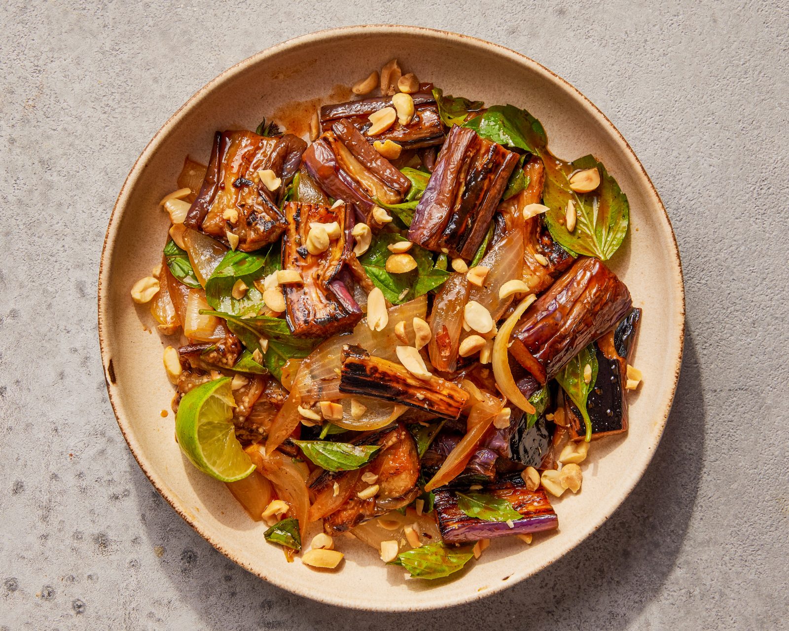 Stir Fried Sriracha Eggplant Basil