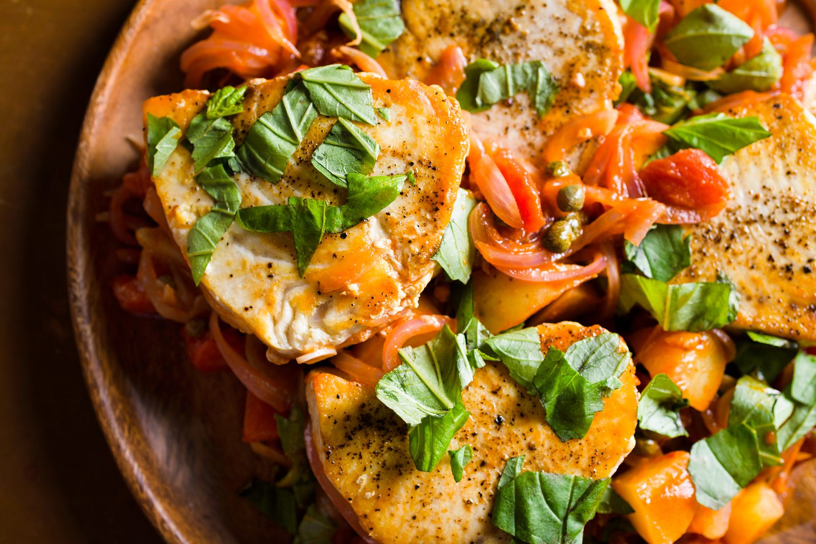 Swordfish Potatoes Tomatoes Capers