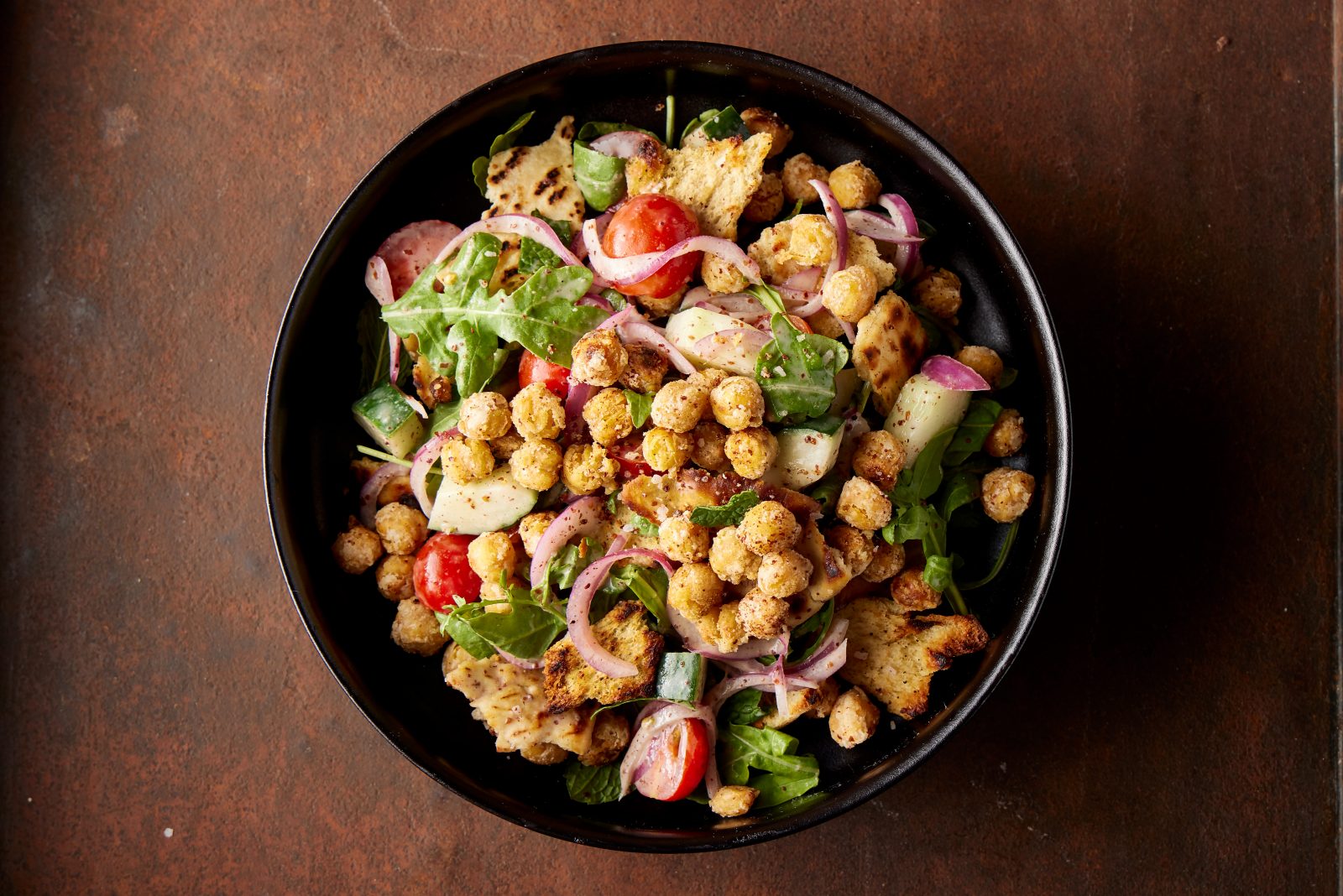 Tangy Crispy Chickpea Fattoush