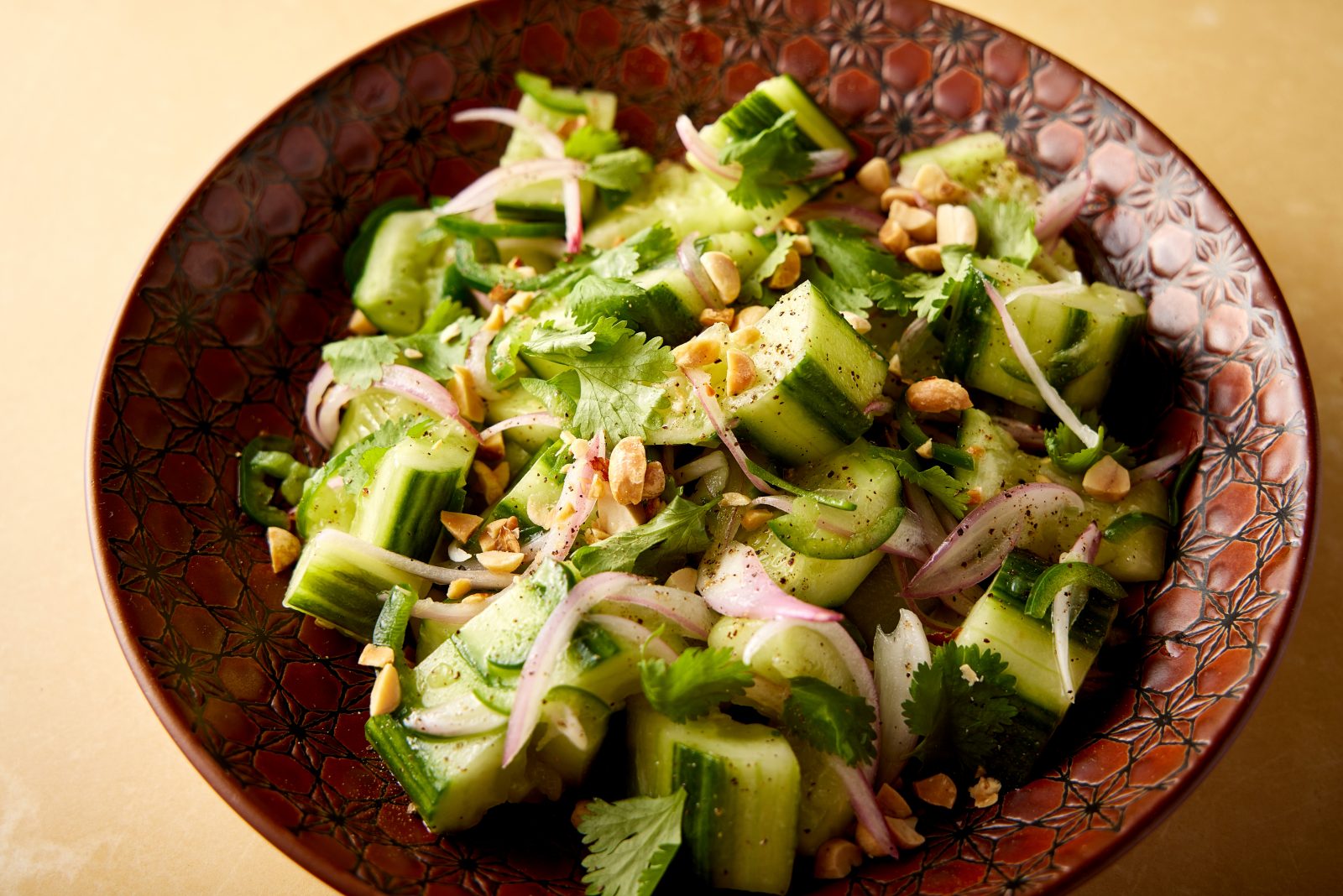 Thai Inspired Smashed Cucumber Salad