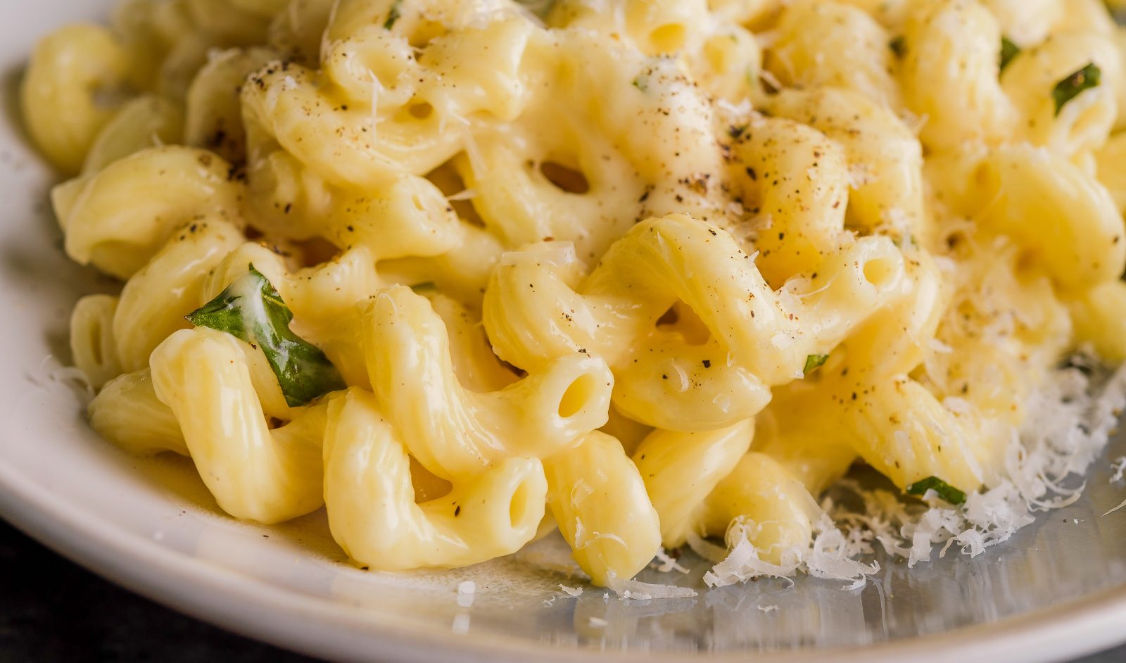 Three Cheese Pasta Basil Black Pepper