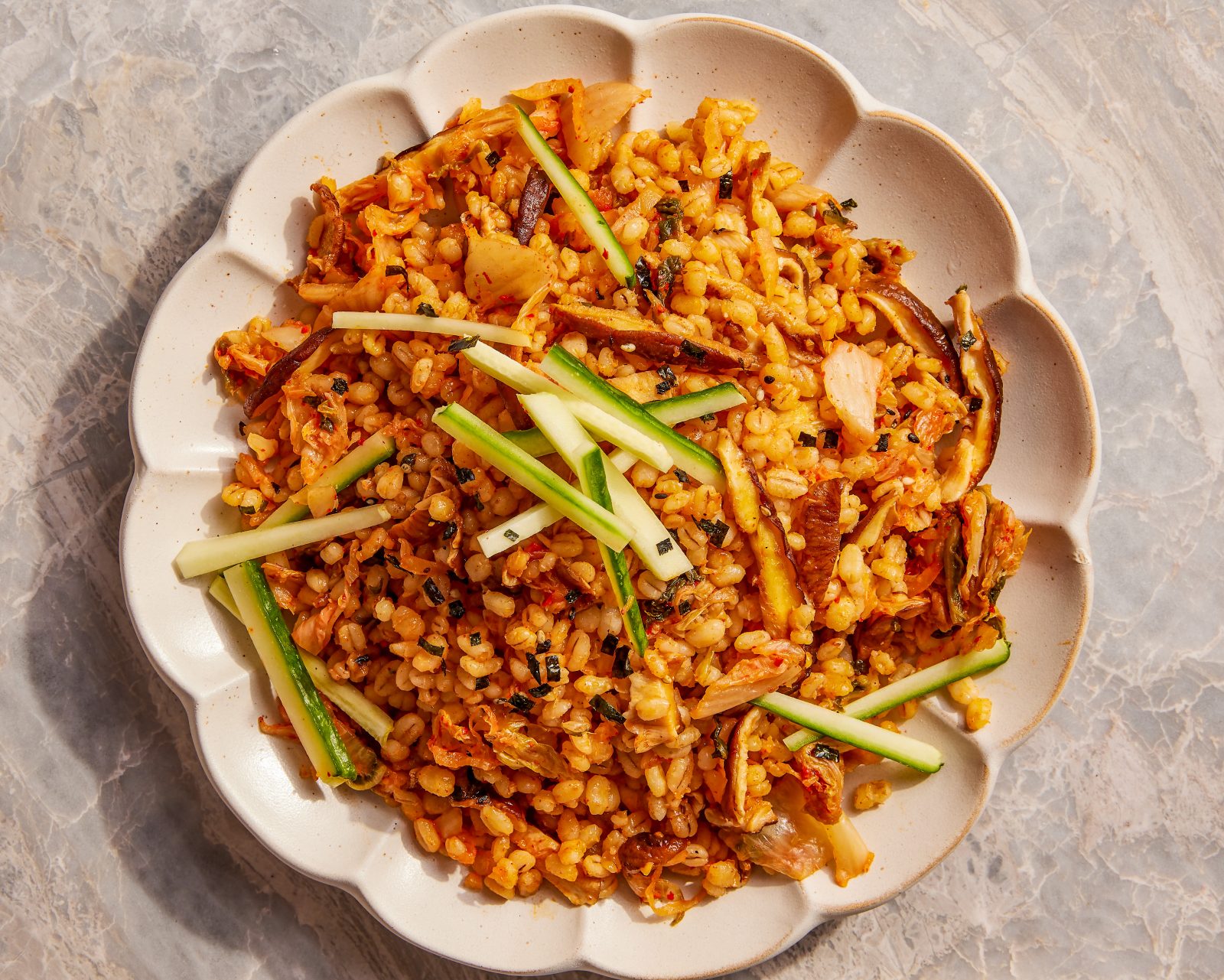 Toasted Barley Shiitake Mushrooms Kimchi