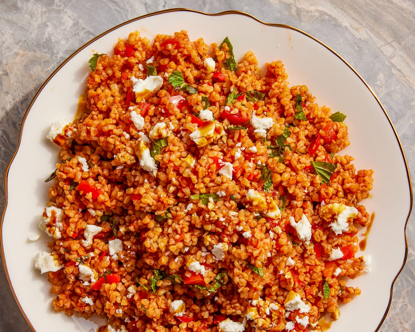 Toasted Bulgur Tomato Mint