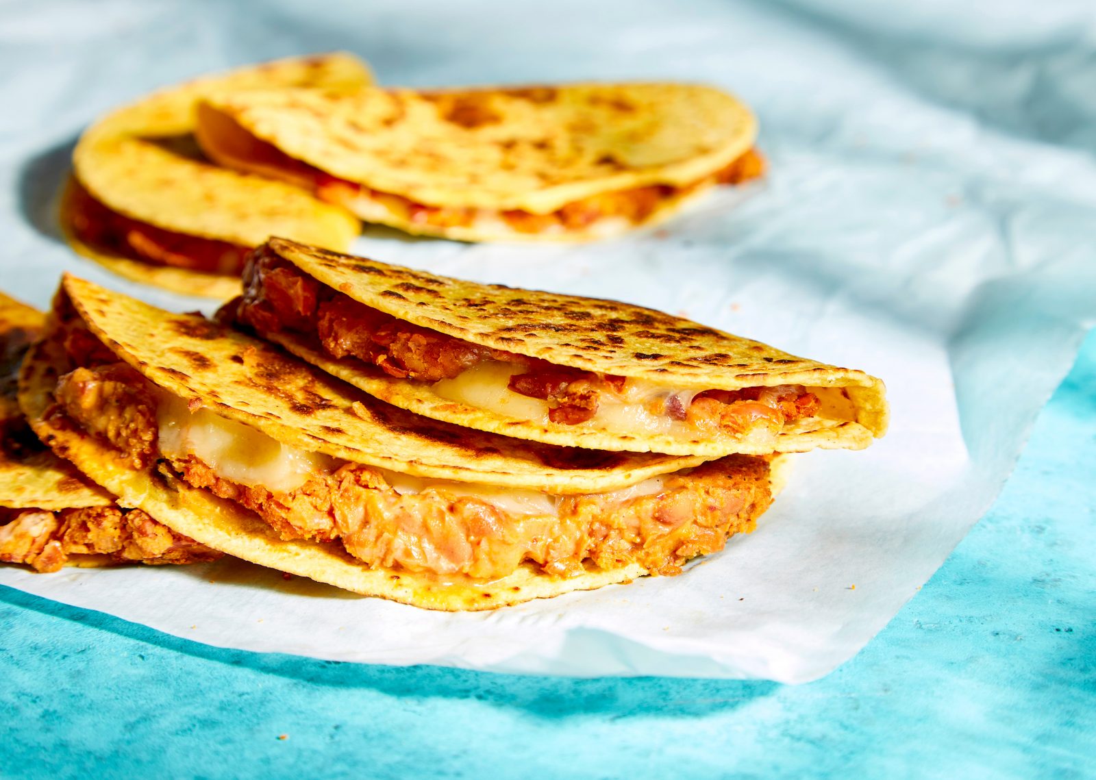 Toasted Tacos Adobo Beans Cheese