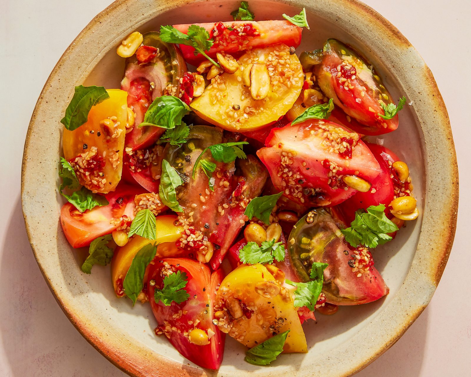 Tomato Salad Peanut Cilantro Chipotle Sesame Sauce