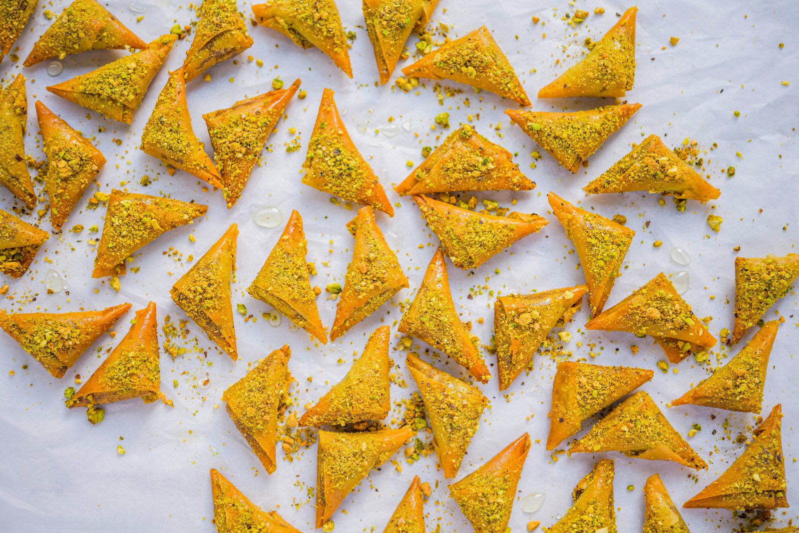 Tunisian Pistachio Citrus Pastries Samsa