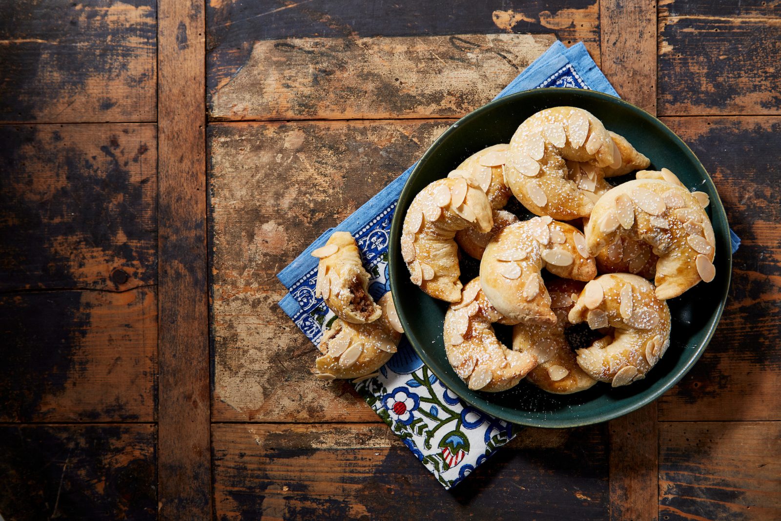 Turkish Crescent Cookies Spiced Walnut Filling