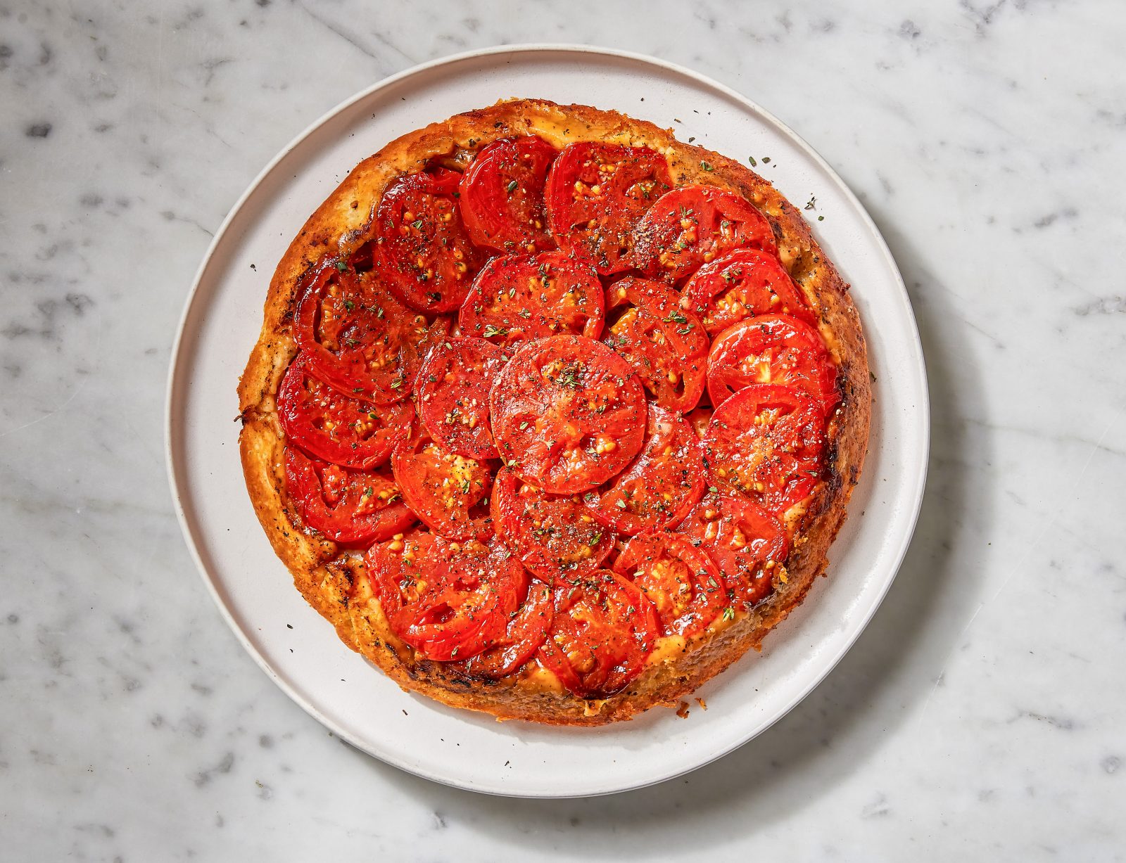 Upside Down Tomato Tart Parmesan Pastry