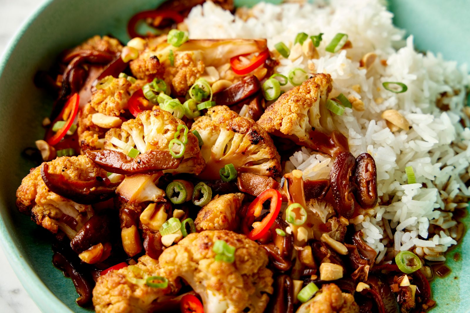 Vietnamese Style Caramel Cauliflower Shiitake Mushrooms