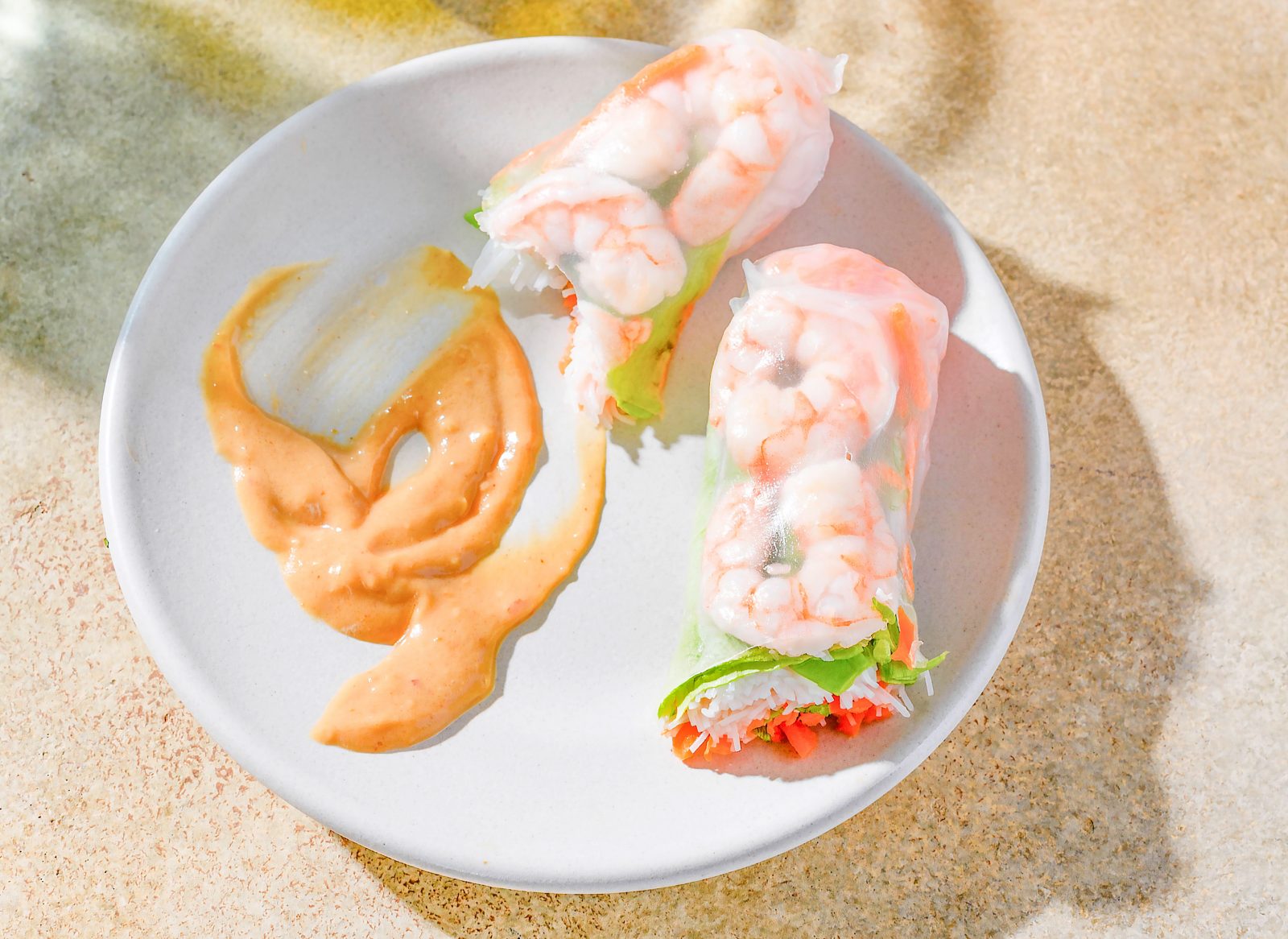 Vietnamese Summer Rolls Peanut Sauce Bites