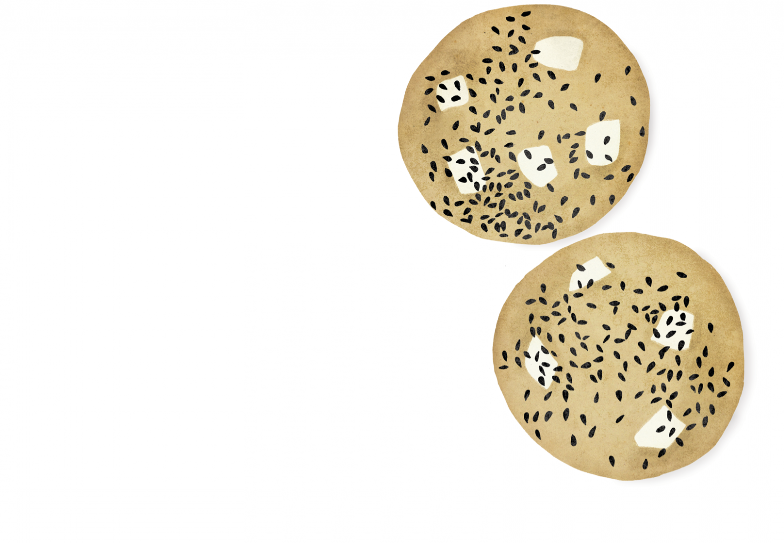 White Chocolate and Black Sesame Cookies