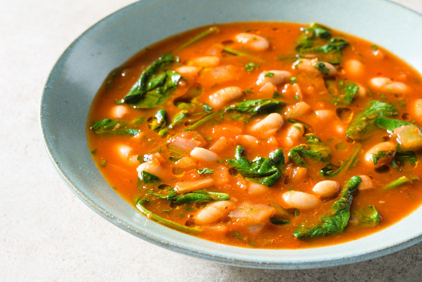 Yasmin Fahrs Tomato White Bean Spinach Soup