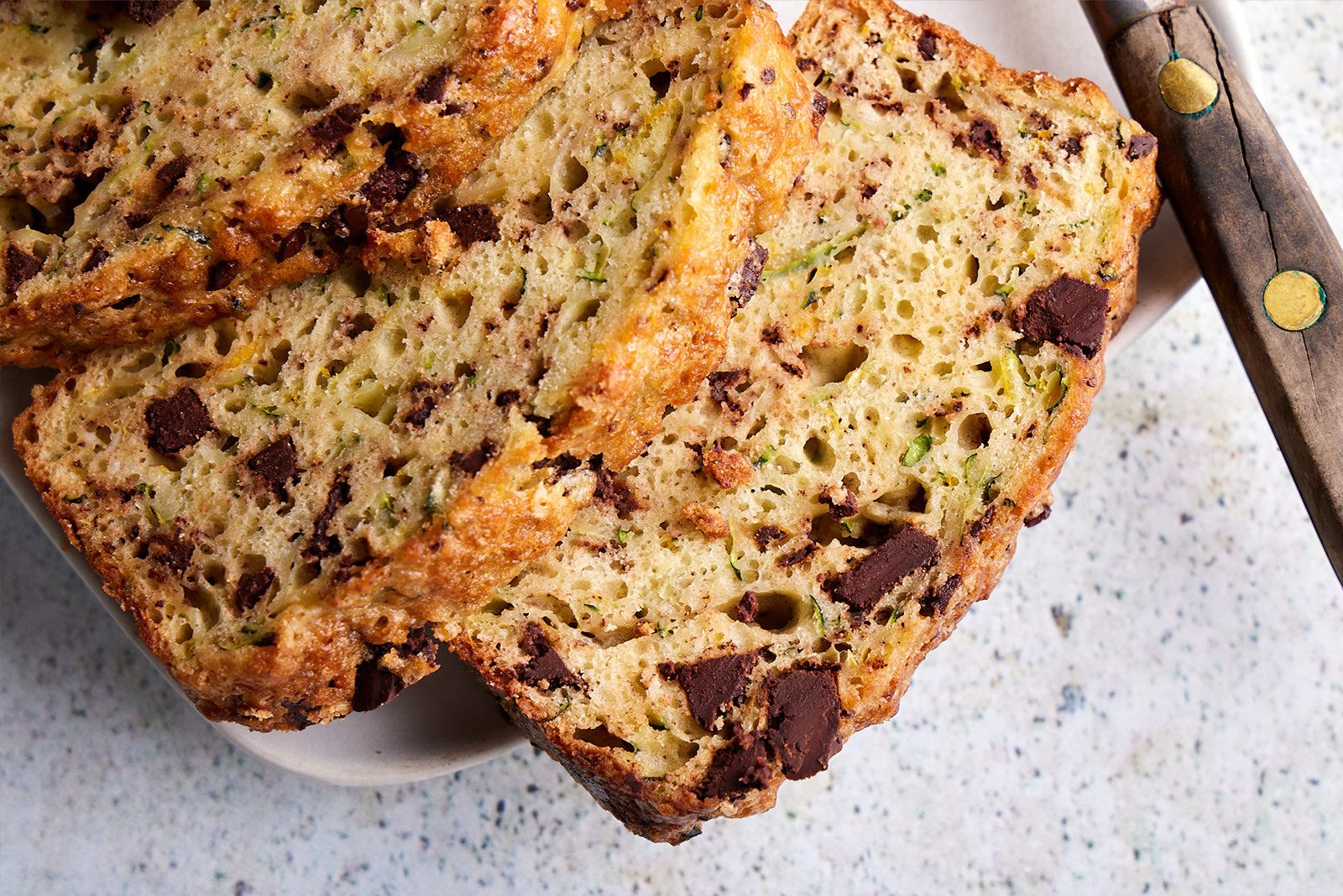 Zucchini Bread with Orange Zest and Chocolate Chunks