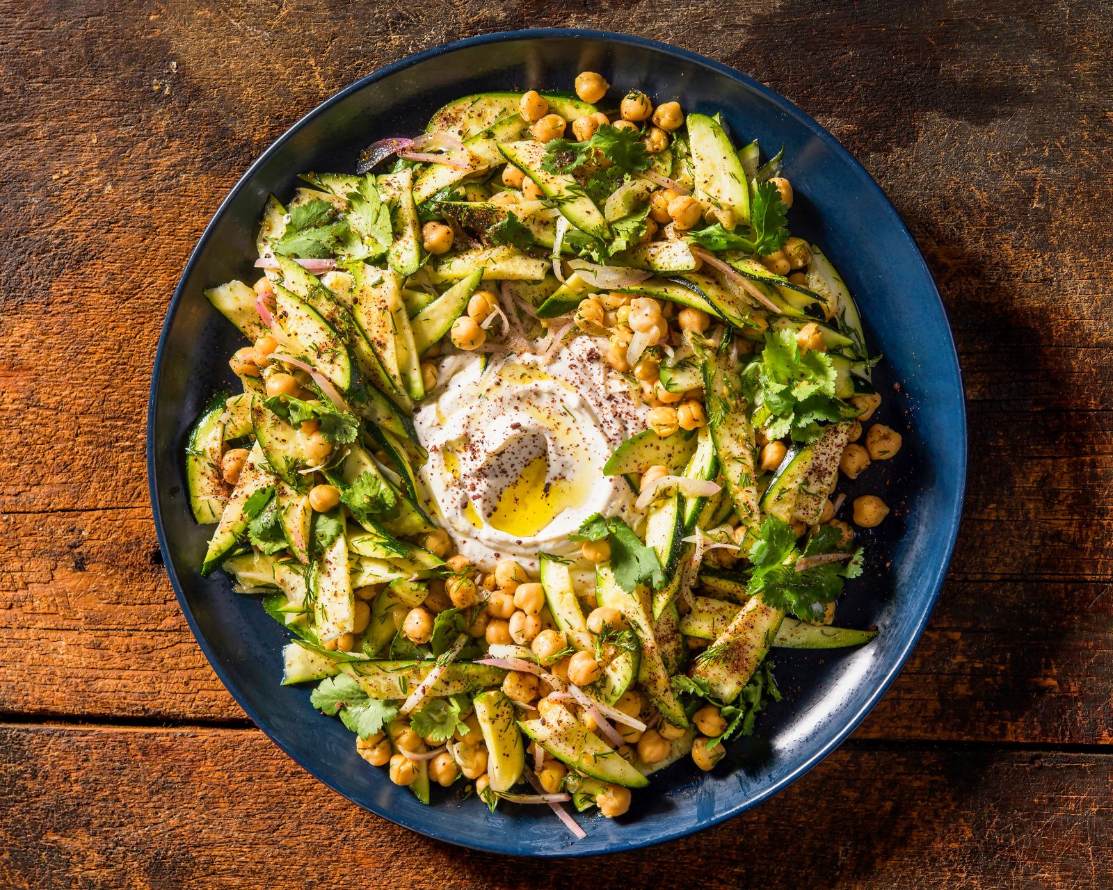 Zucchini Chickpea Salad Tahini Yogurt