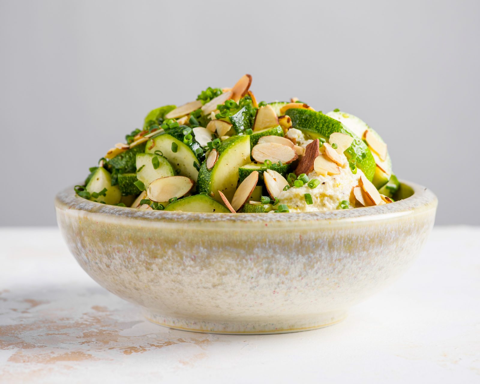 Zucchini Salad Lemon Herbs Ricotta