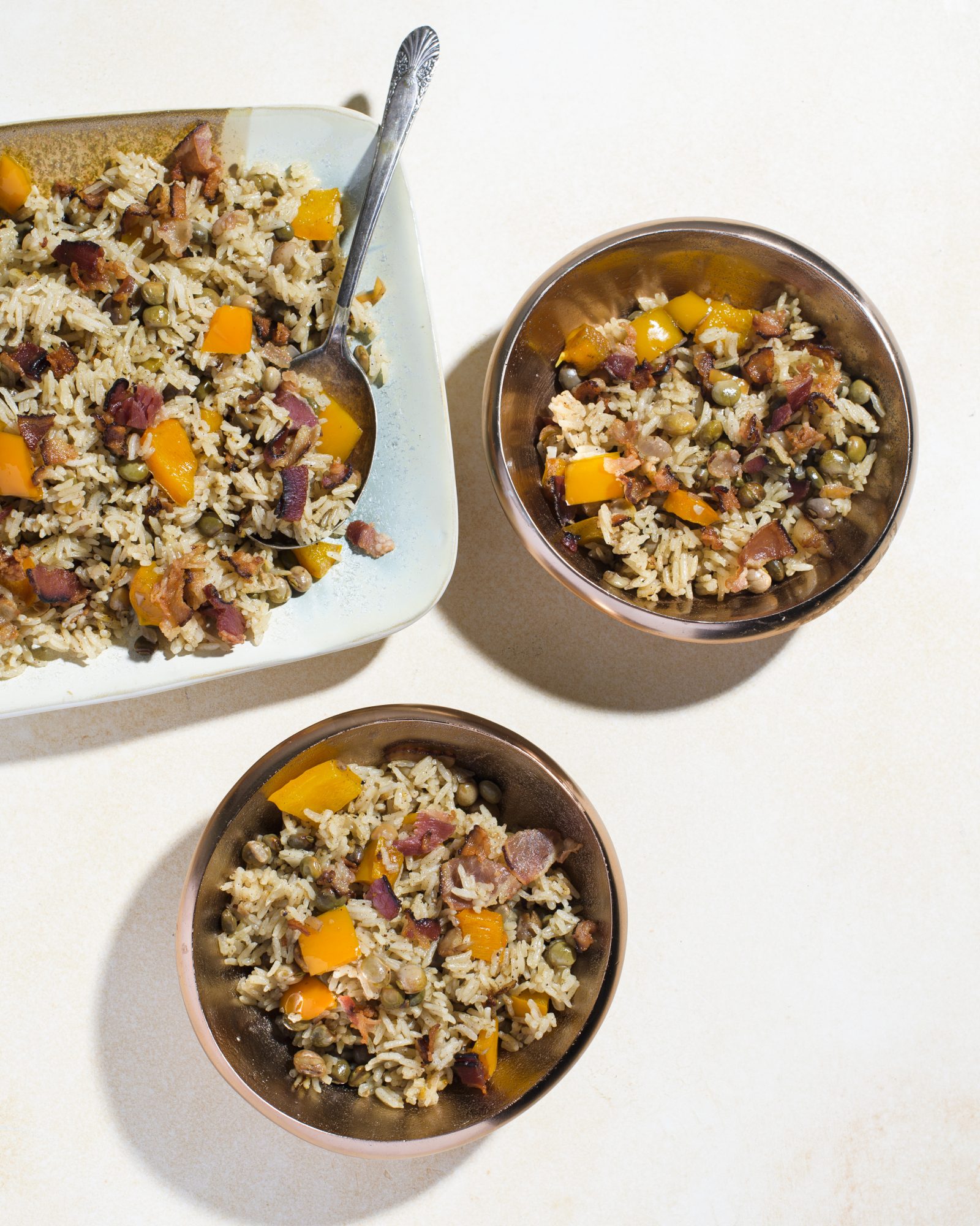 Caribbean style rice pigeon peas v