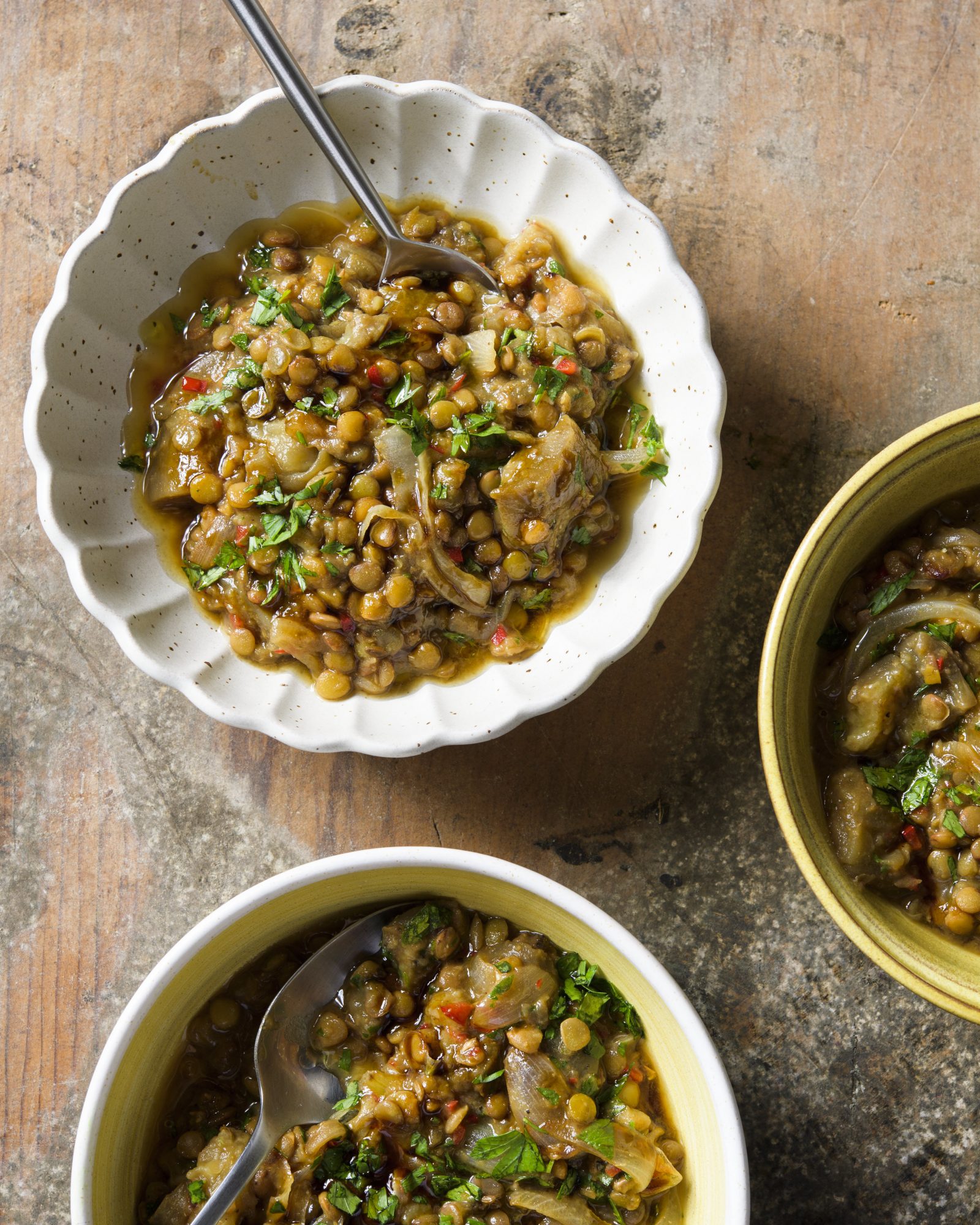 Lentil eggplant stew pomegranate molasses v