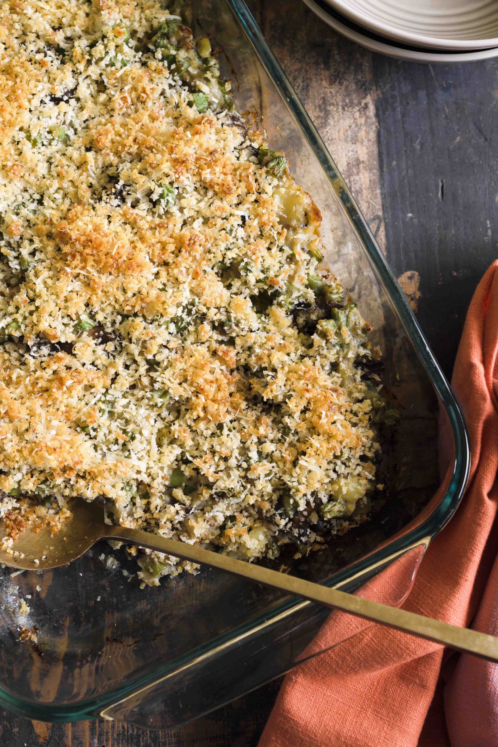 ligurian-potato-green-bean-mushroom-gratin
