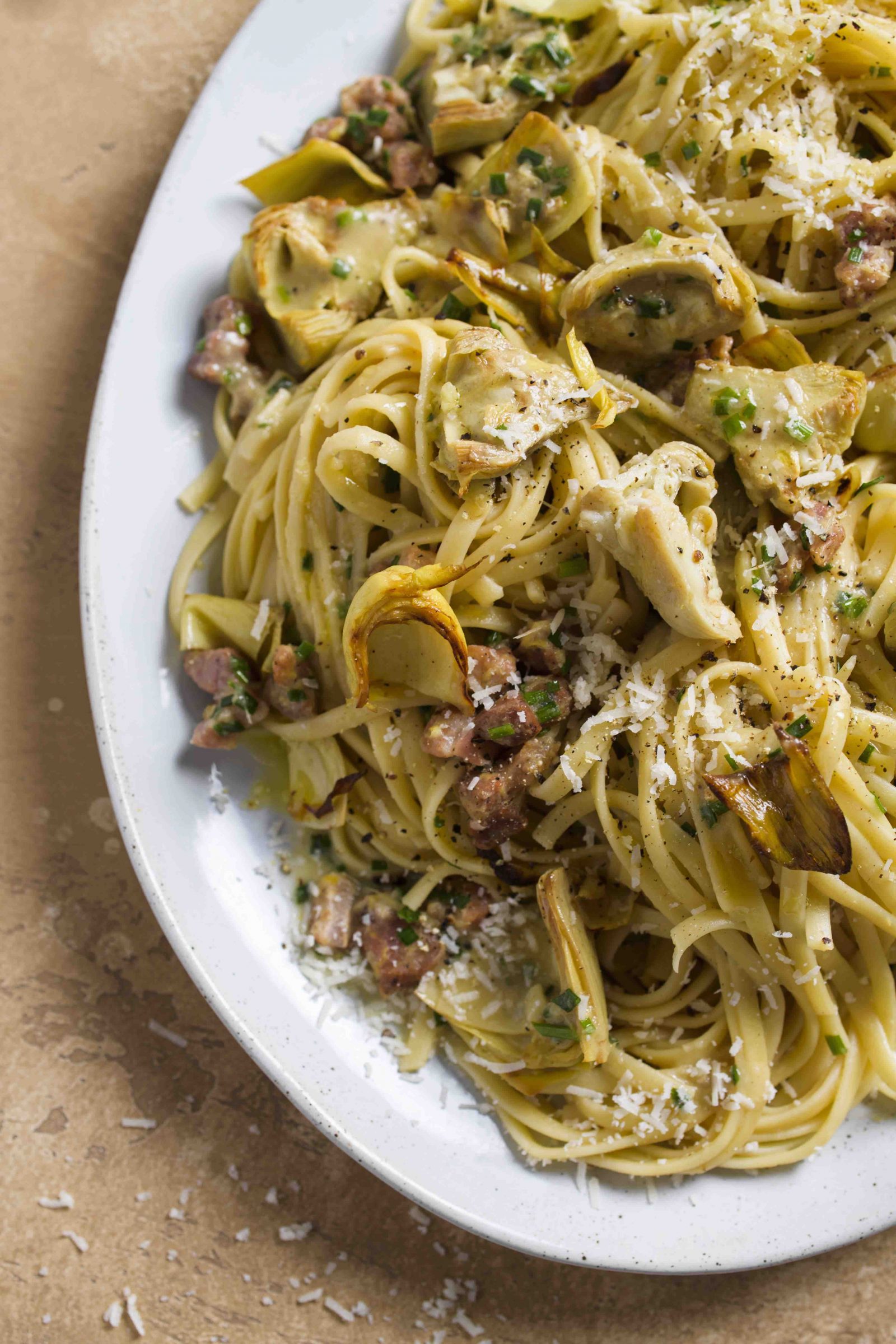 linguine-artichokes-lemon-pancetta-pasta-grannies