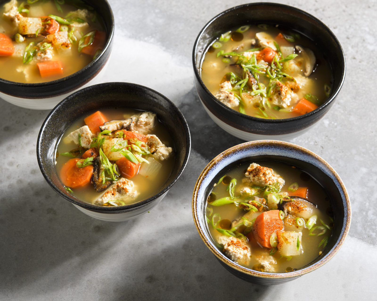 Miso soup mixed vegetables tofu h