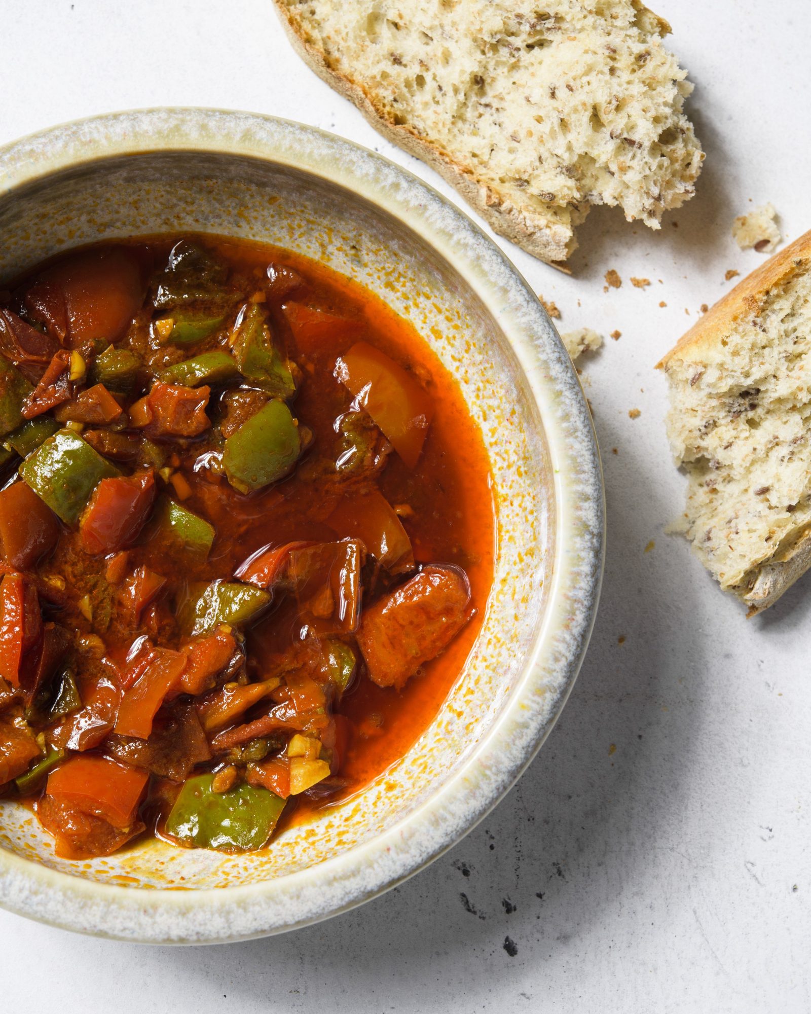 Moroccan pepper tomato salad taktouka v