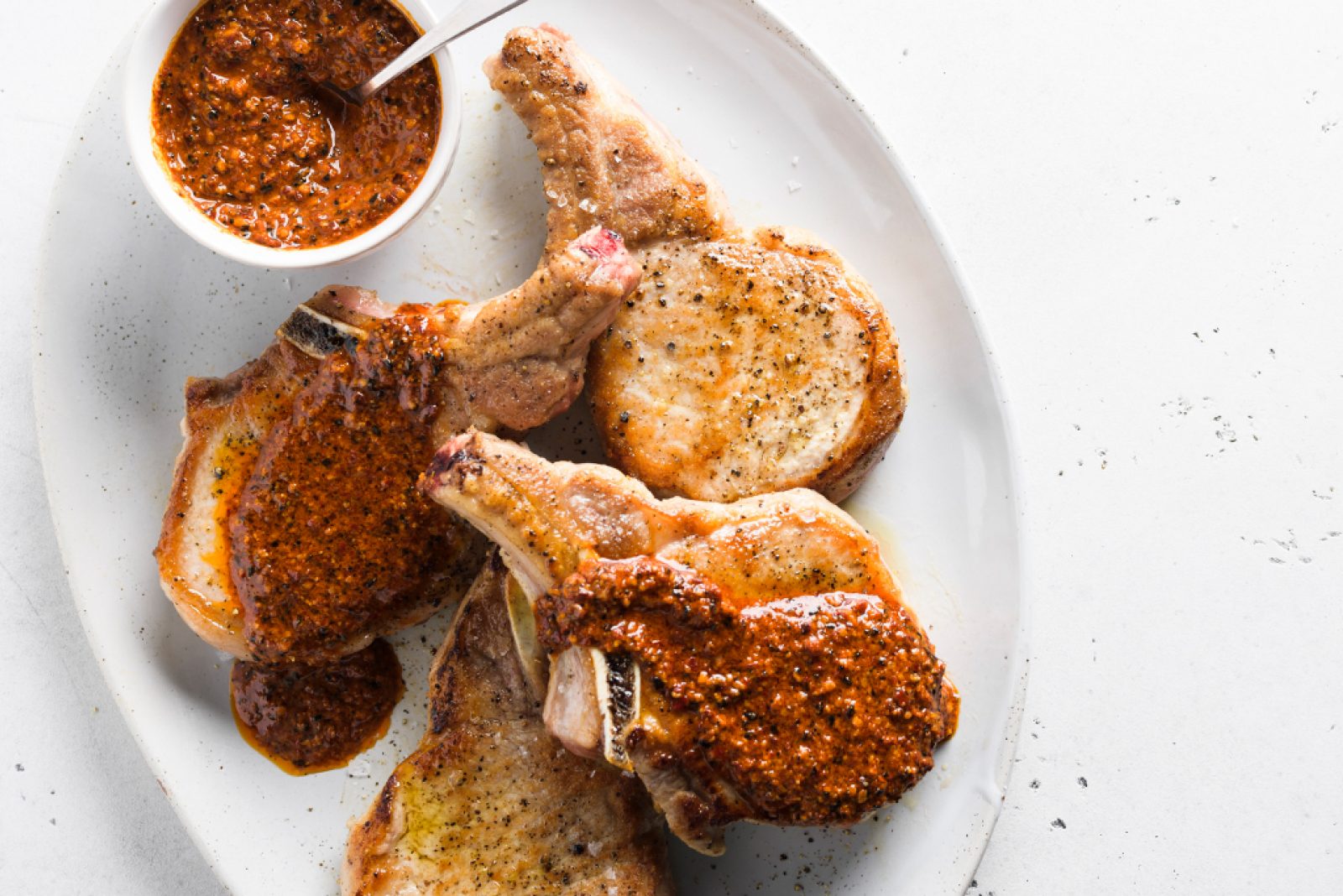 peanut-red-chili-salsa-pork-chops-cookish web