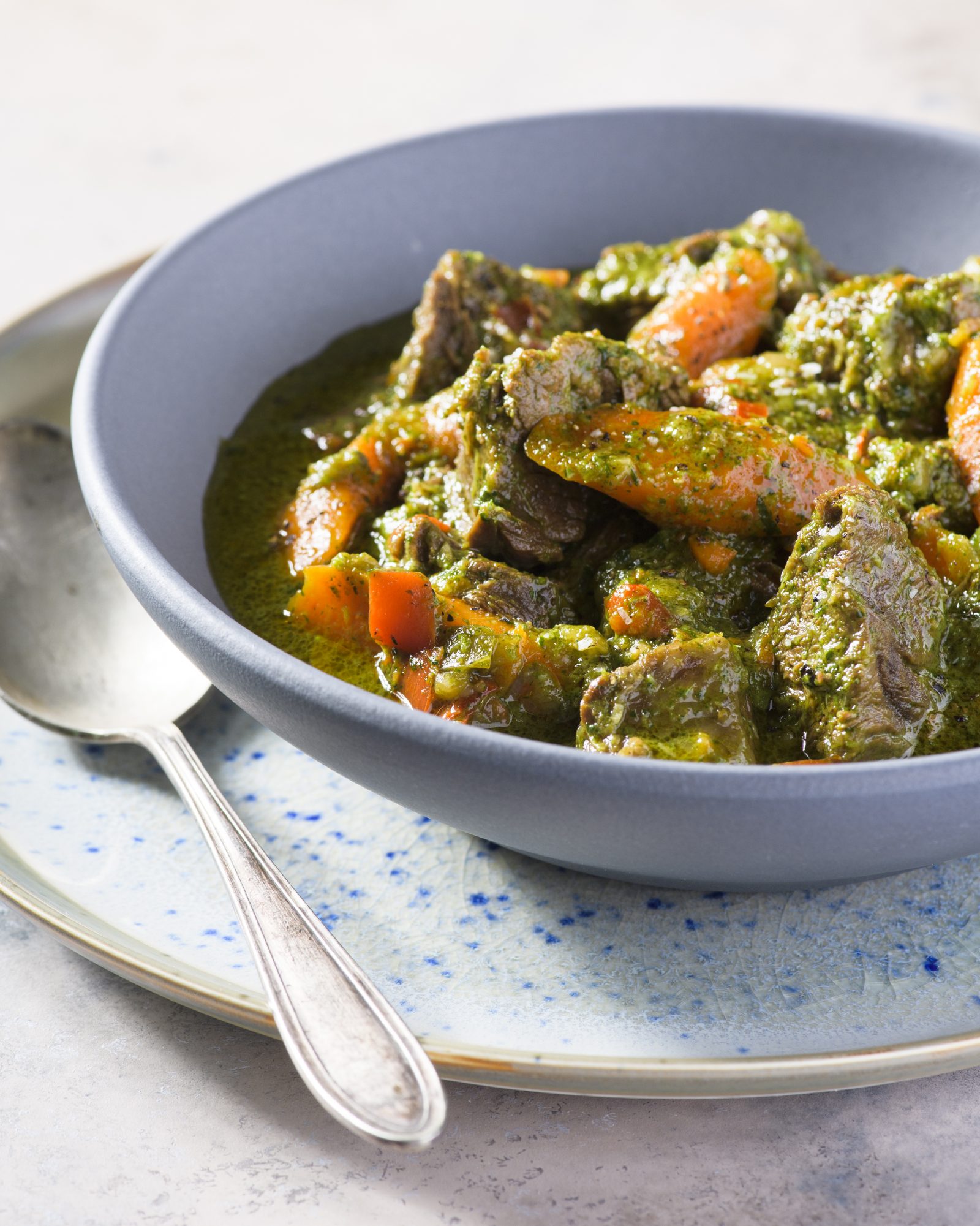 Peruvian beef cilantro stew v