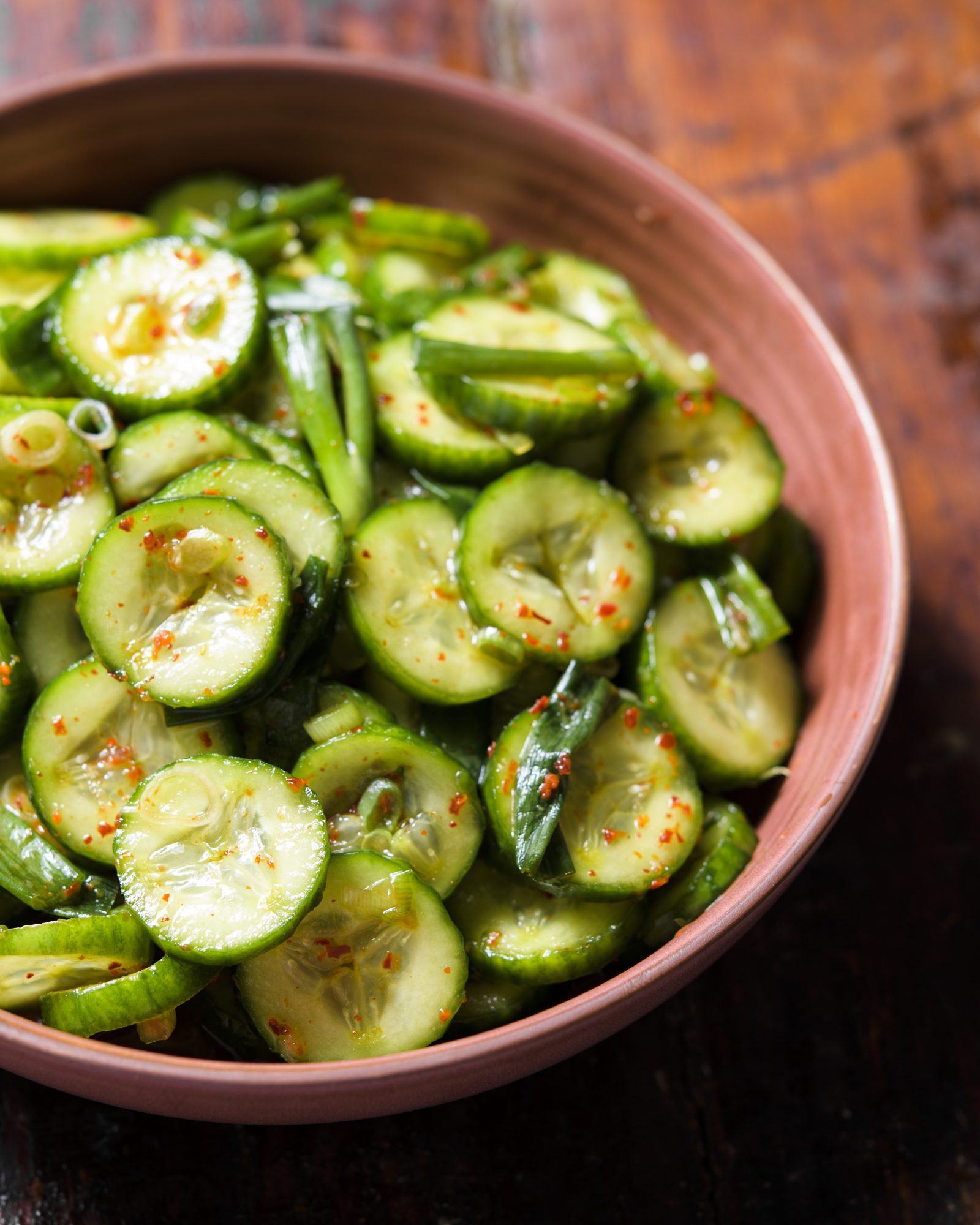 Quick cucumber scallion kimchi v