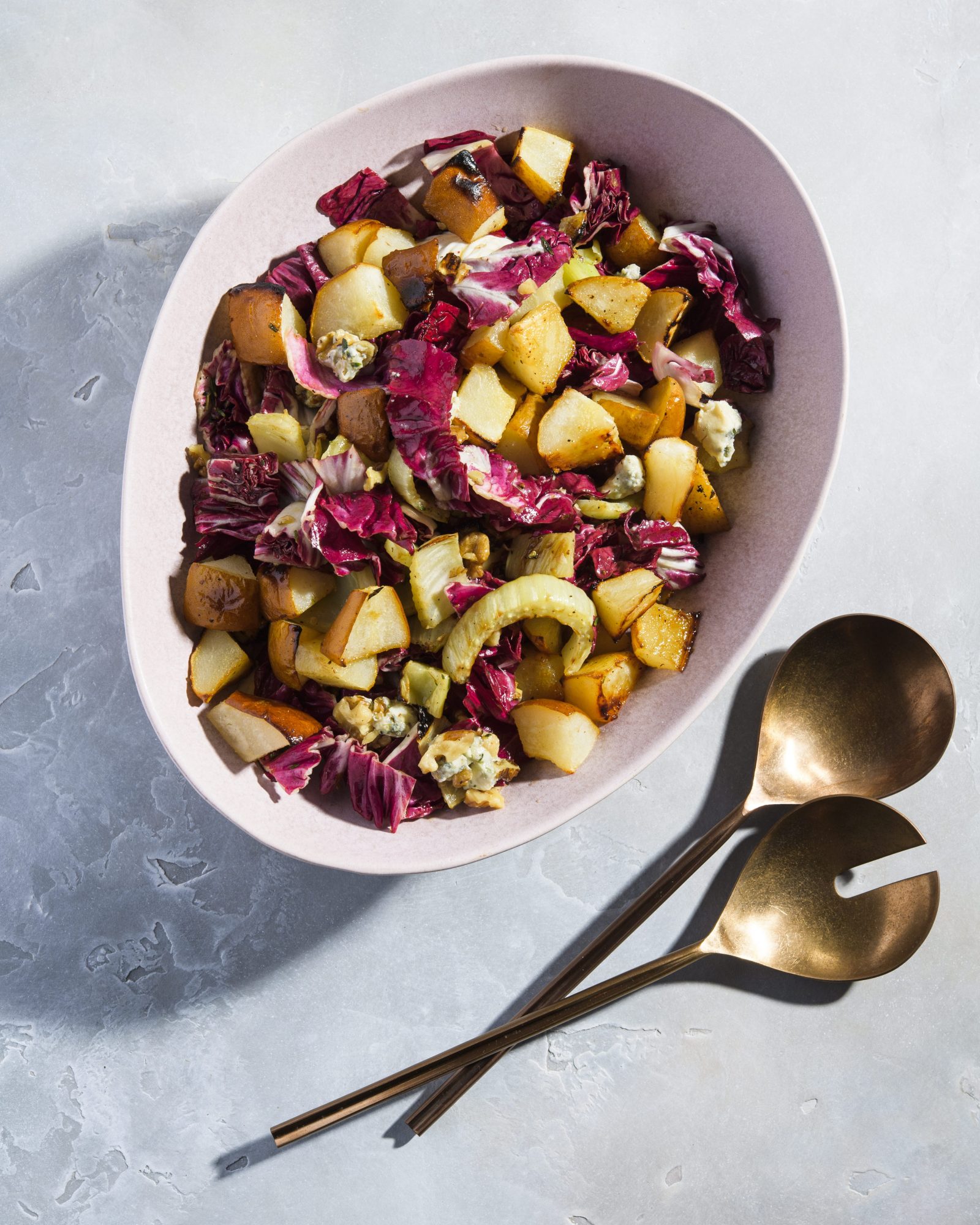 Radicchio salad roasted fennel pears v