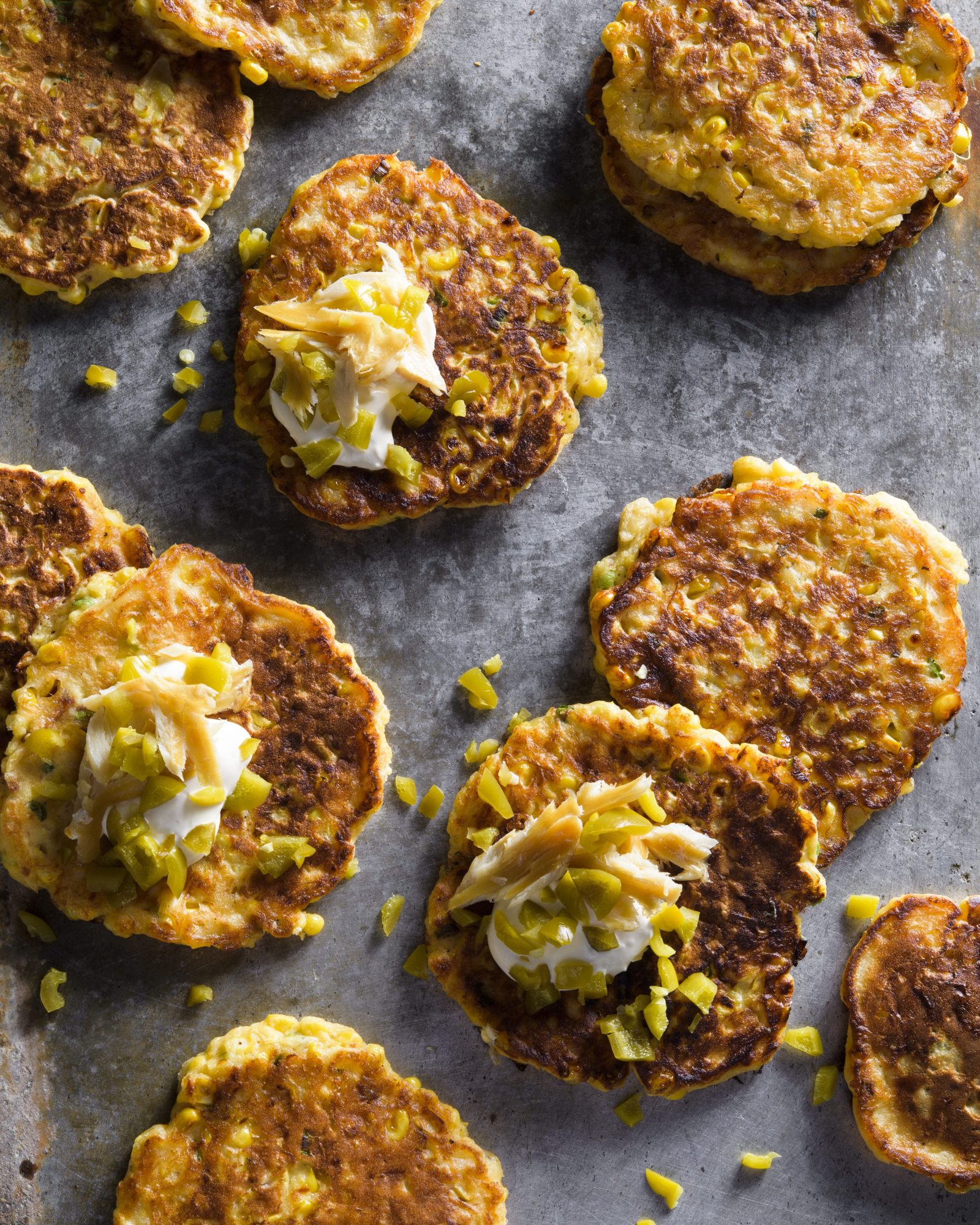 Savory fresh corn pancakes v