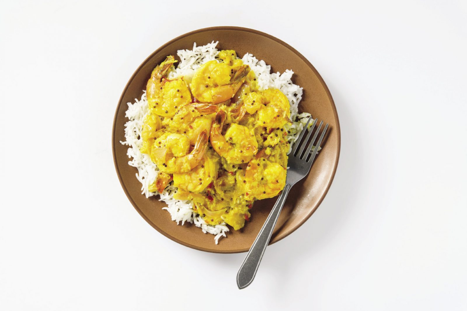 Shrimp mango coconut mustard seeds h
