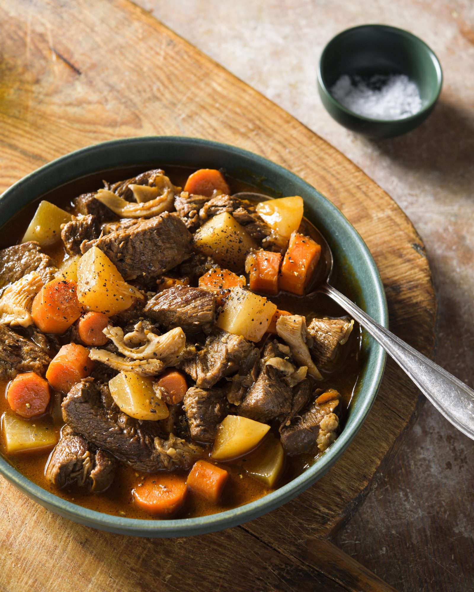 Spanish beef stew mushrooms sherry v