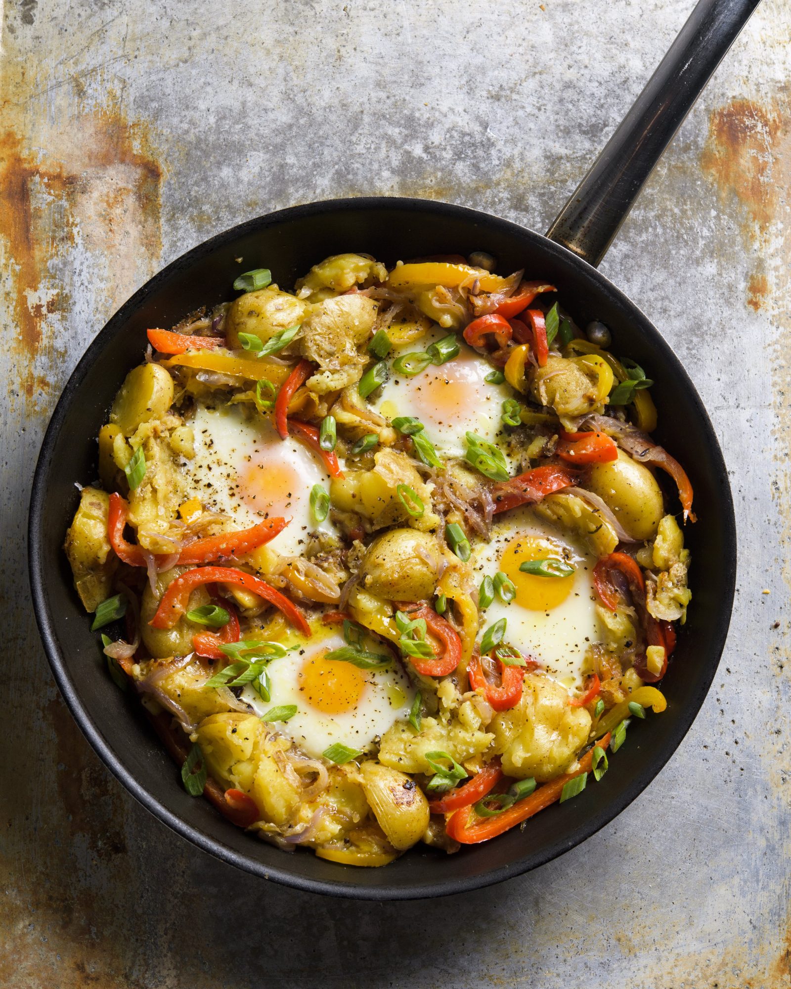 Spanish style poor mans potatoes eggs v