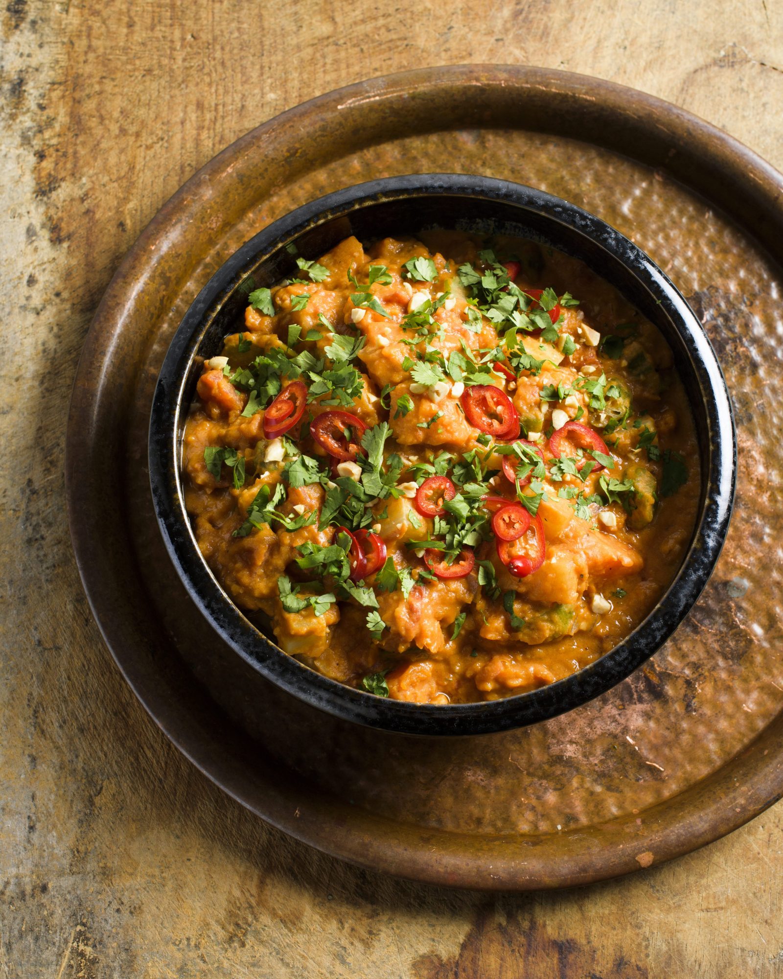 Spicy peanut vegetable stew v