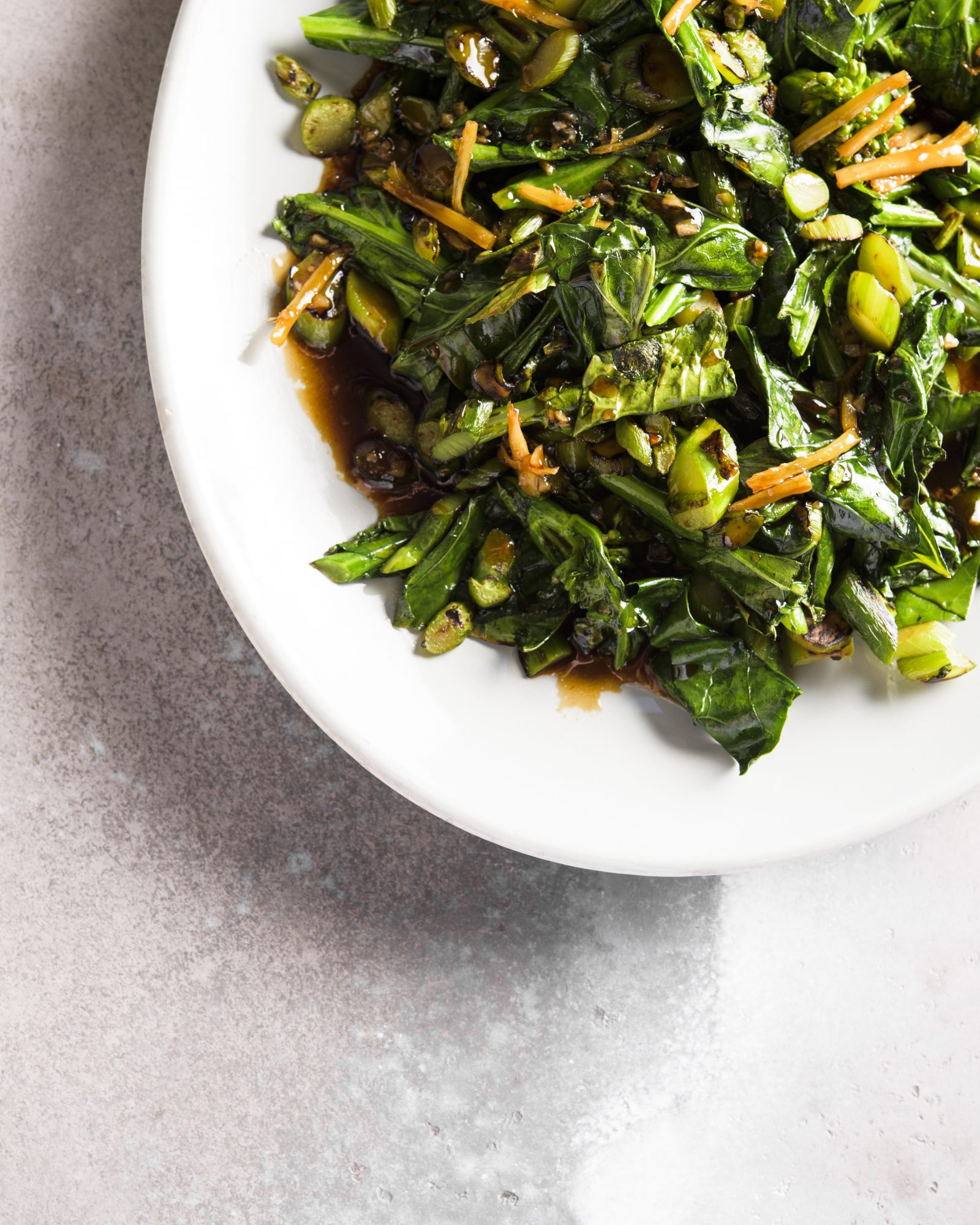 Stir fried chinese broccoli oyster sauce v