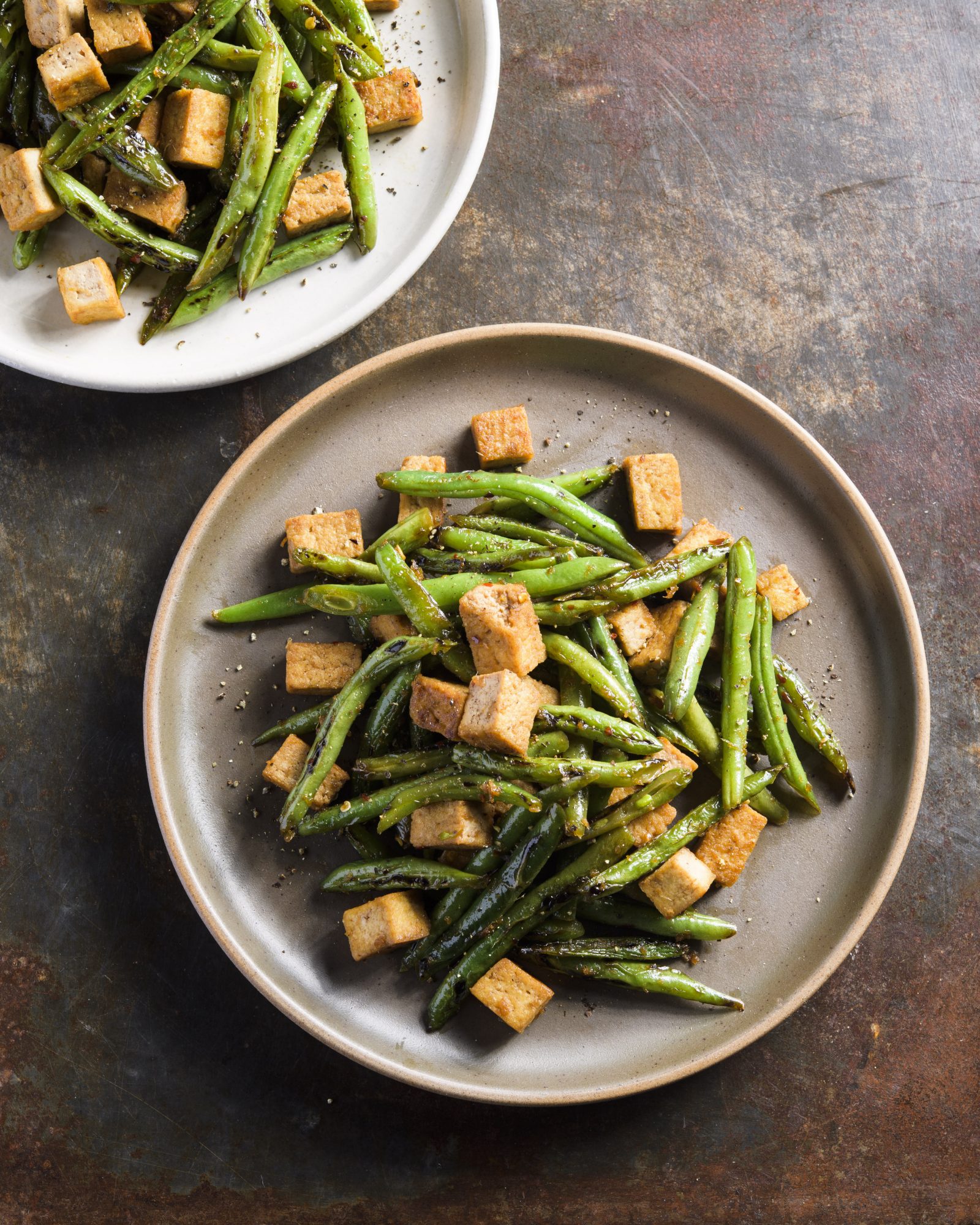 Stir fried ginger green beans tofuv