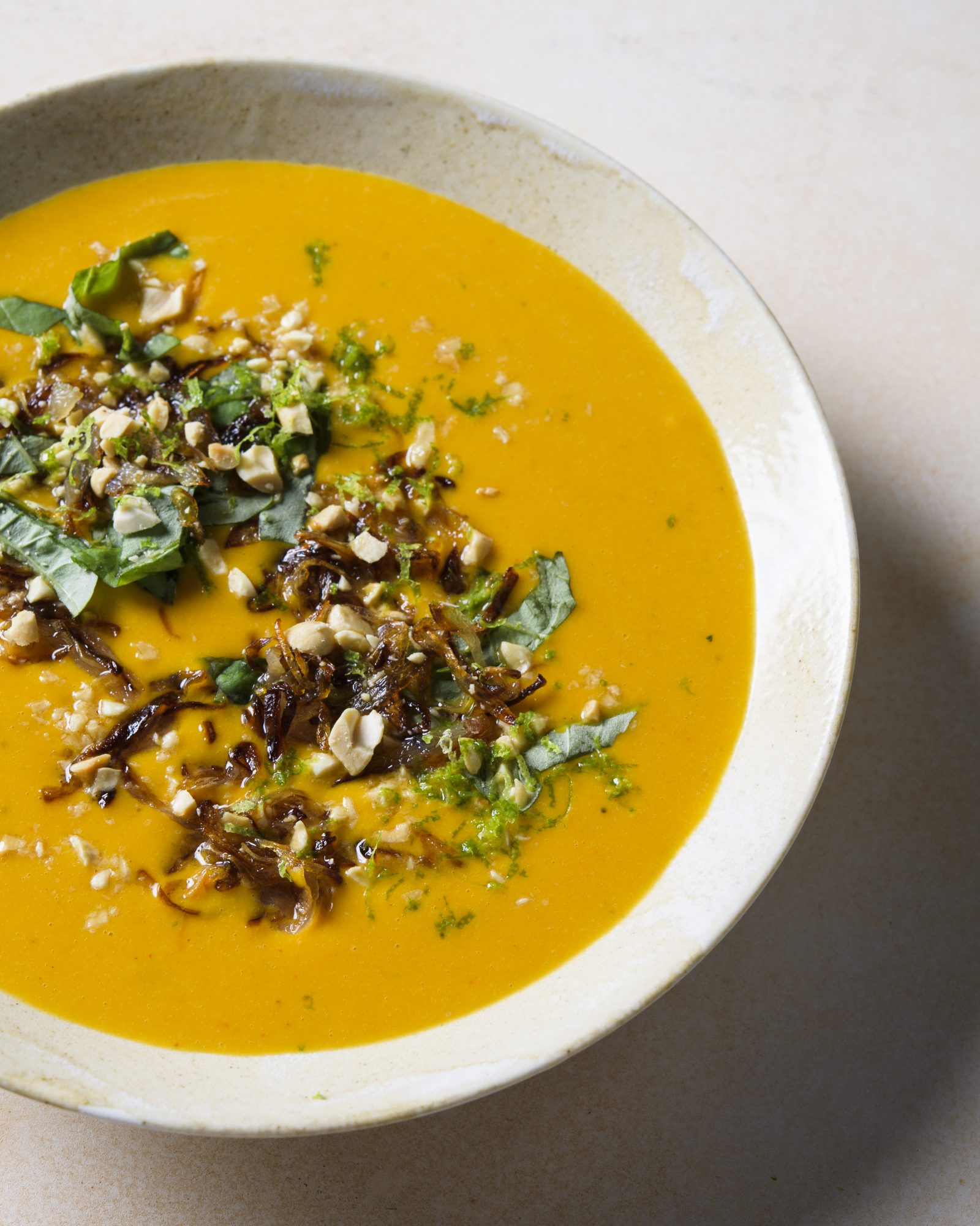 Thai red curry squash soup v