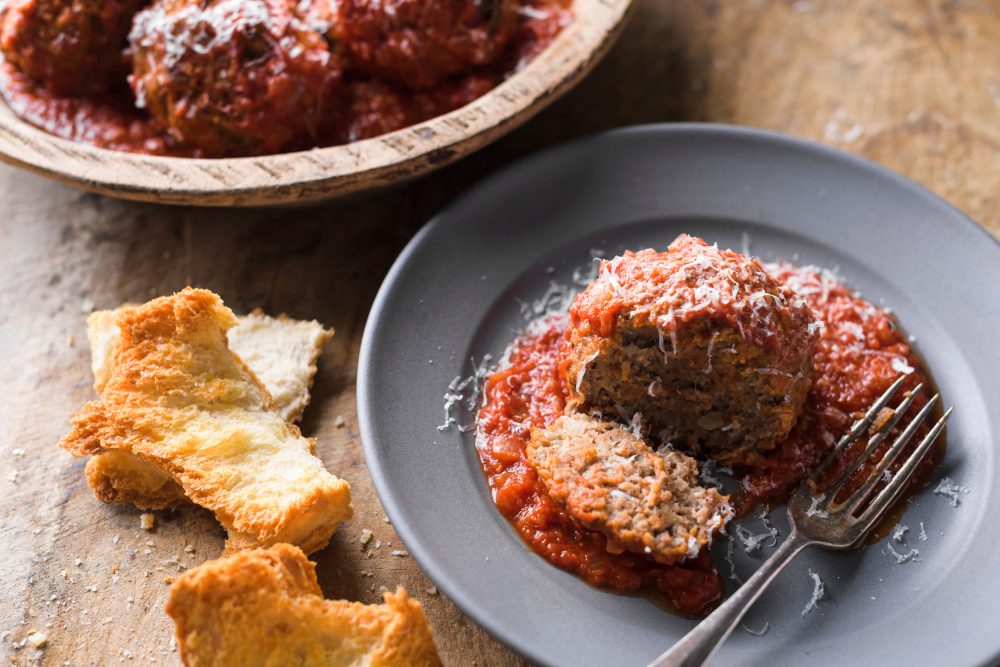 Neapolitan Meatballs with Ragu