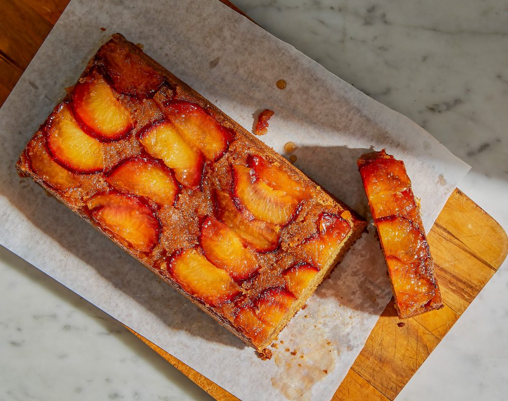 Upside Down Cardamom Spiced Plum Cake