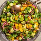 Avocado Pineapple Arugula Salad Fresh Chili Lime